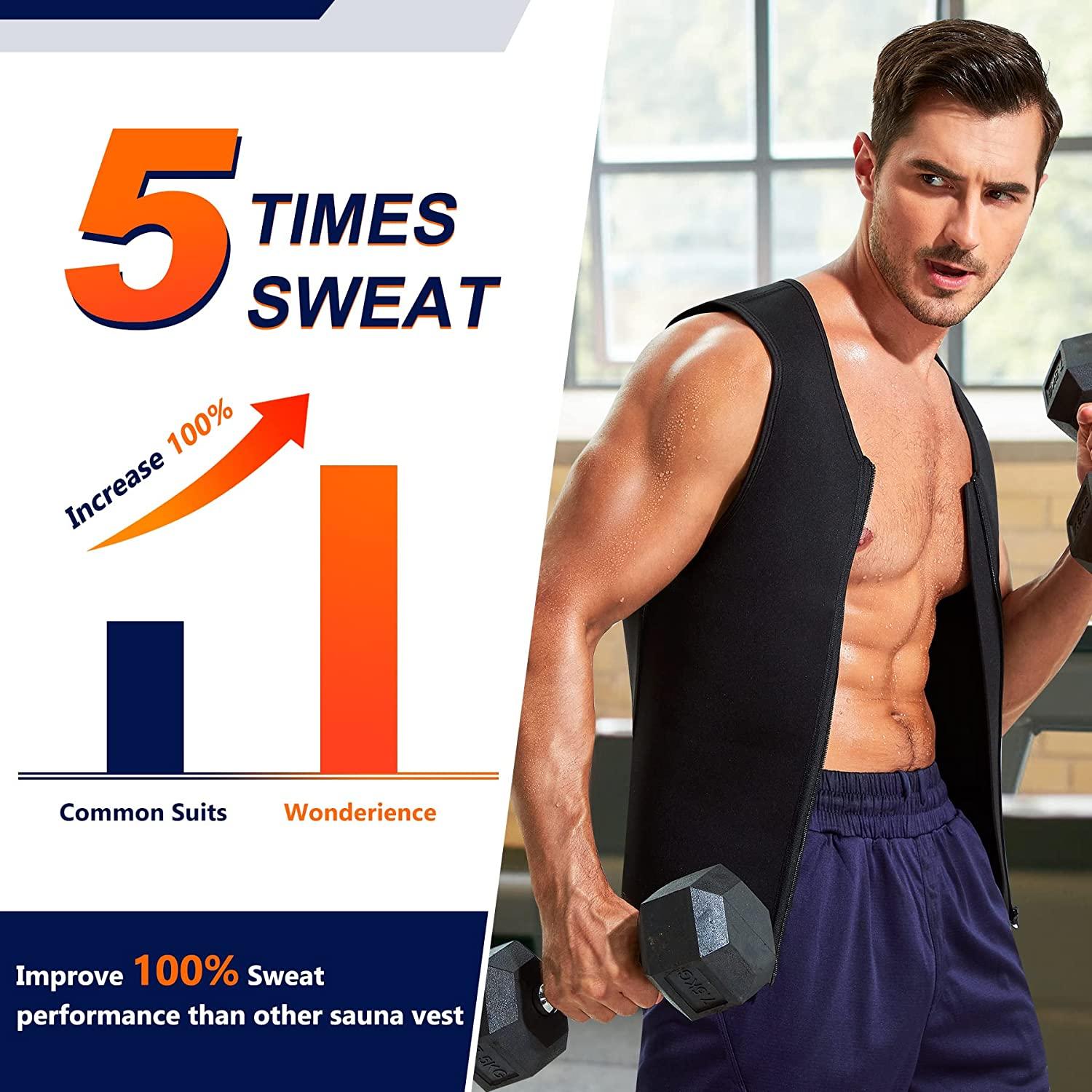 Men's Shapers Sweat Vest Neoprene Waist Trainer Vest Fitness Sauna Wear  Adjustable Posture Corrector_y