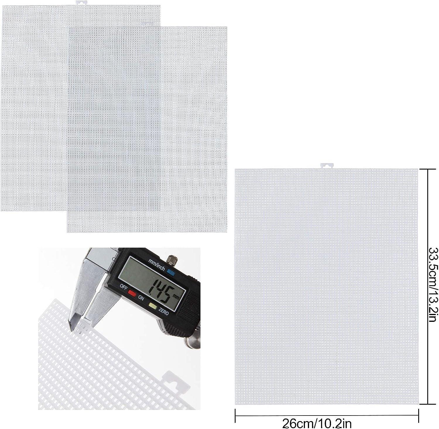 30 Pieces Plastic Mesh Canvas Sheets For Embroidery, Acrylic Yarn