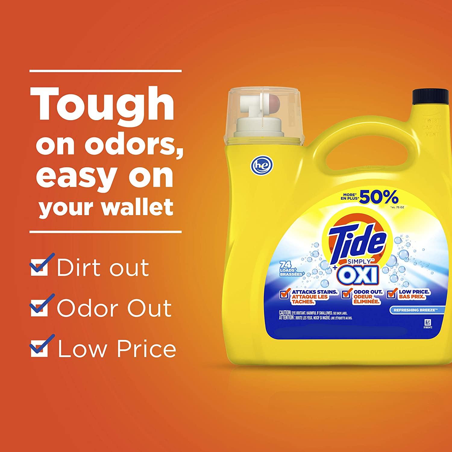 Tide Simply Plus OXI Liquid Laundry Detergent