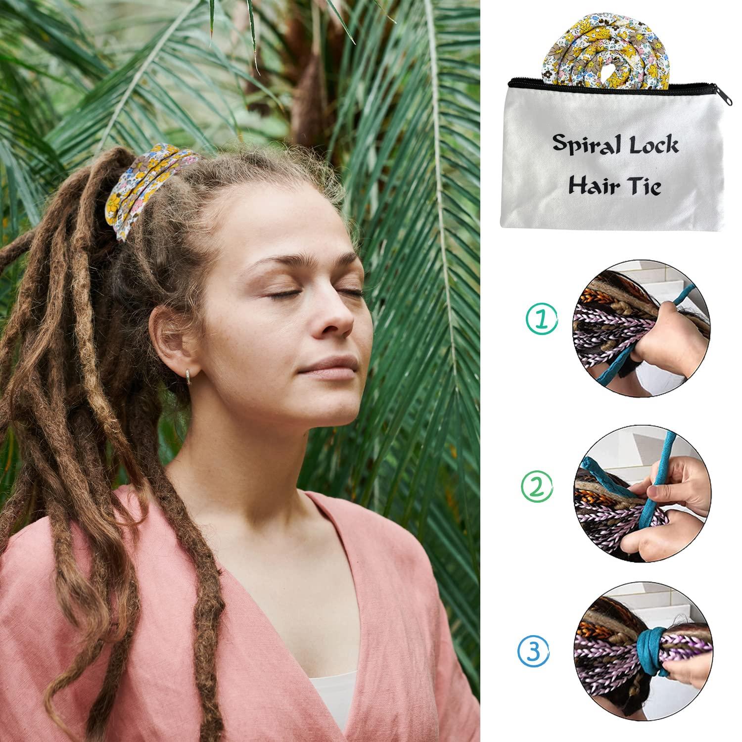 Spiral Lock Hair Tie Dreadlock Accessories Bendable Hair Ties for Women and  Men Bohemian Iron Wire Ponytail Holders Colorful Dreadlock Hair Tie Long