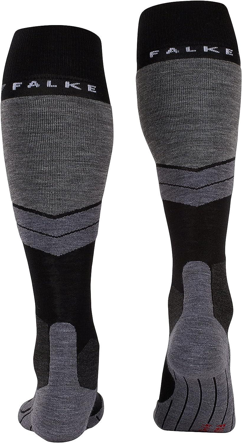FALKE Women's SK4 Ski Socks, Merino Wool, Knee High, Light Cushion, Breathable  Quick Dry, Winter Athletic Sock, 1 Pair 8-9 Black (Black-mix 3010)
