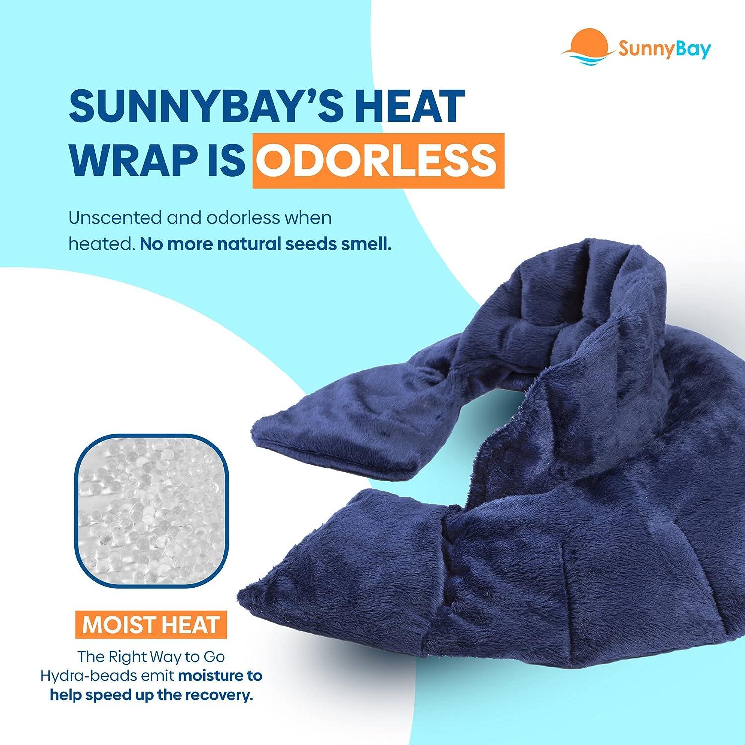Sunnybay Microwavable Heating Pad, Heated Neck Wrap, Neck and Shoulder  Heating Wrap Odorless Heat Pad for Pain Relief, Hot Compress, Blue 