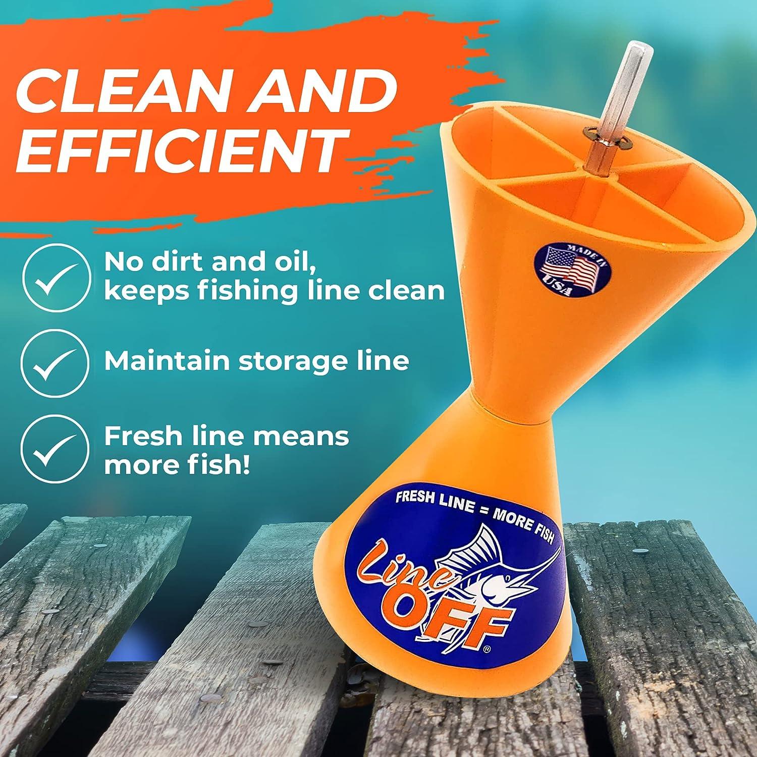 LineOFF Fishing Line Winder Spooler (Orange) - Drill Powered Fishing Line  Stripper Tool - Fishing Accessories - Electric Fishing Reel Spooler