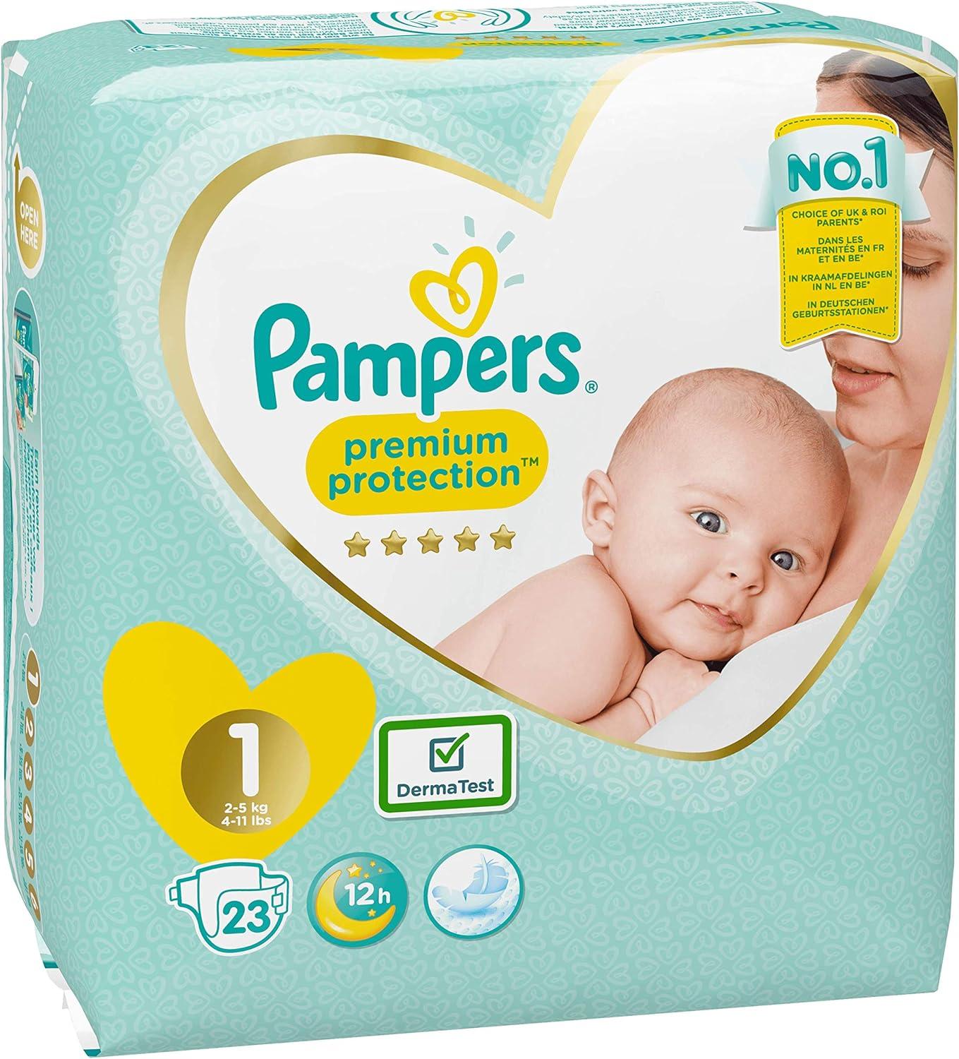Pampers Premium Protection New Baby Size 1 (Newborn) 22 Nappies