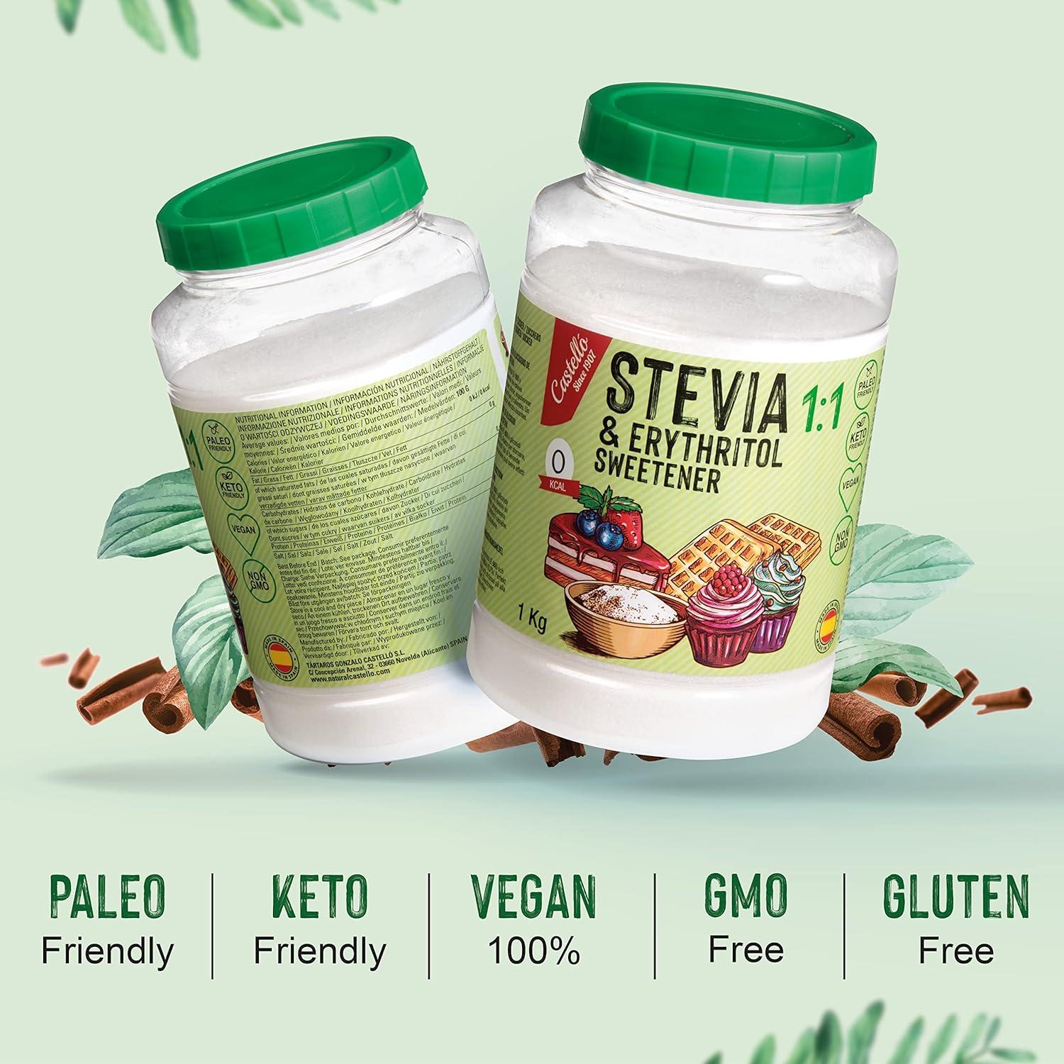Eritritol + Stevia X 2 Kg - Keto Premium - Apto Diabético