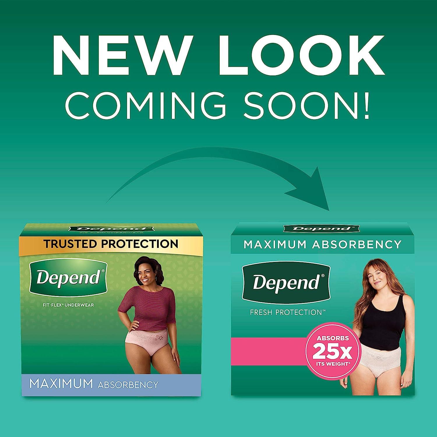 Depend FIT-FLEX Adult Underwear Pull On Large Disposable Heavy