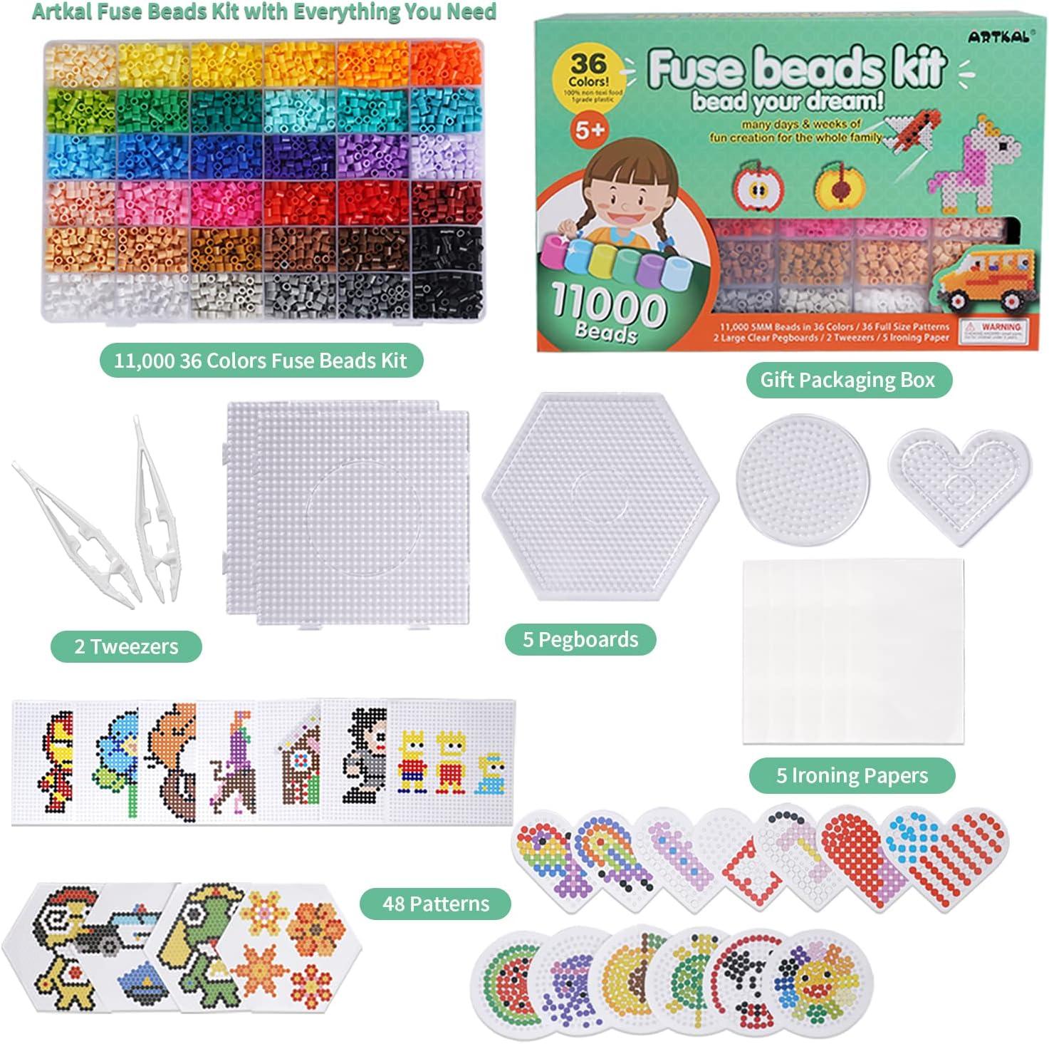  ARTKAL Fuse Bead Boards for 5mm Iron Bead Pegboards,Design for  Midi 5mm Beads Art Craft : Arts, Crafts & Sewing