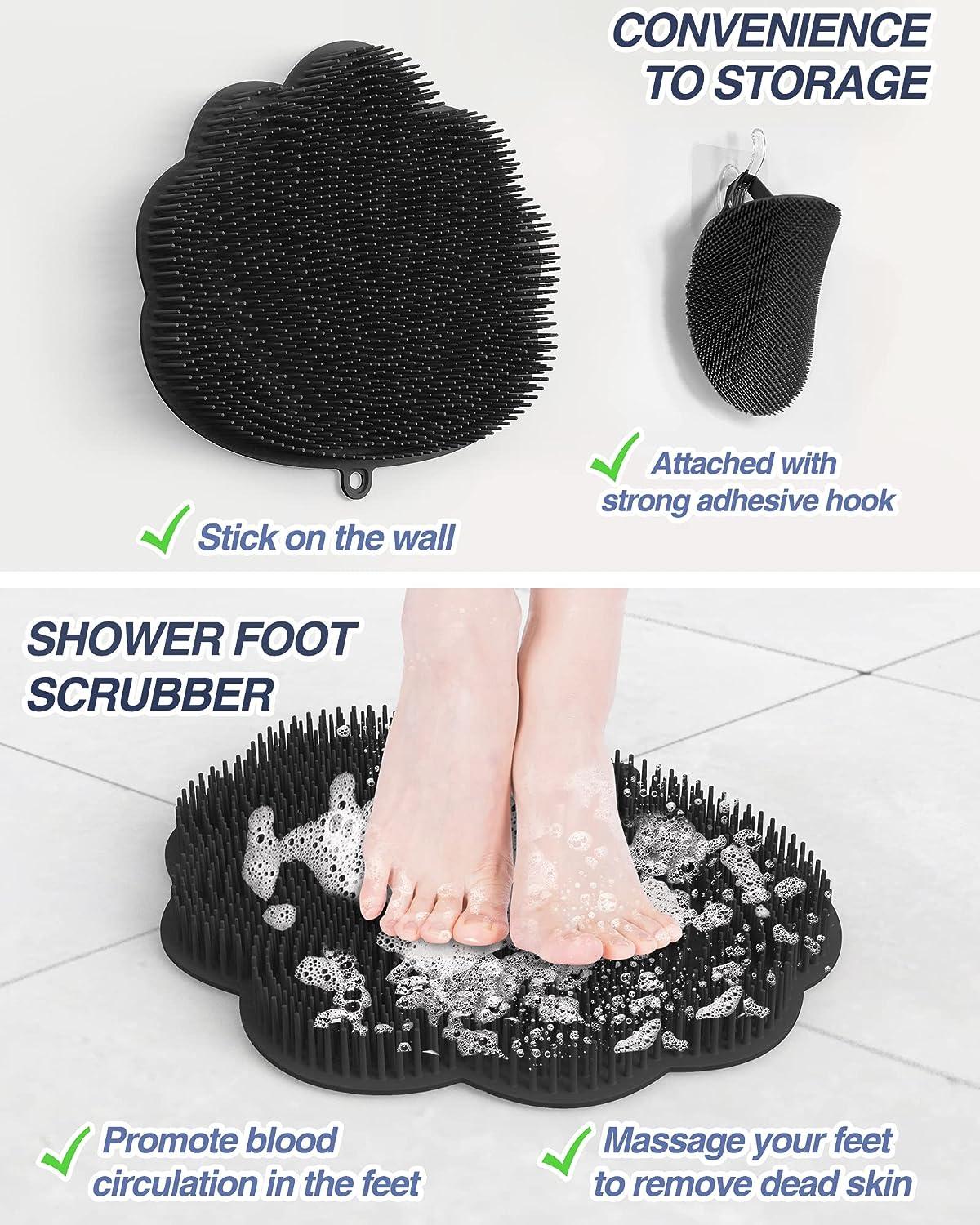 NON BRAND Silicones Bath Massage Back Shower Foot, Mat Size: Small