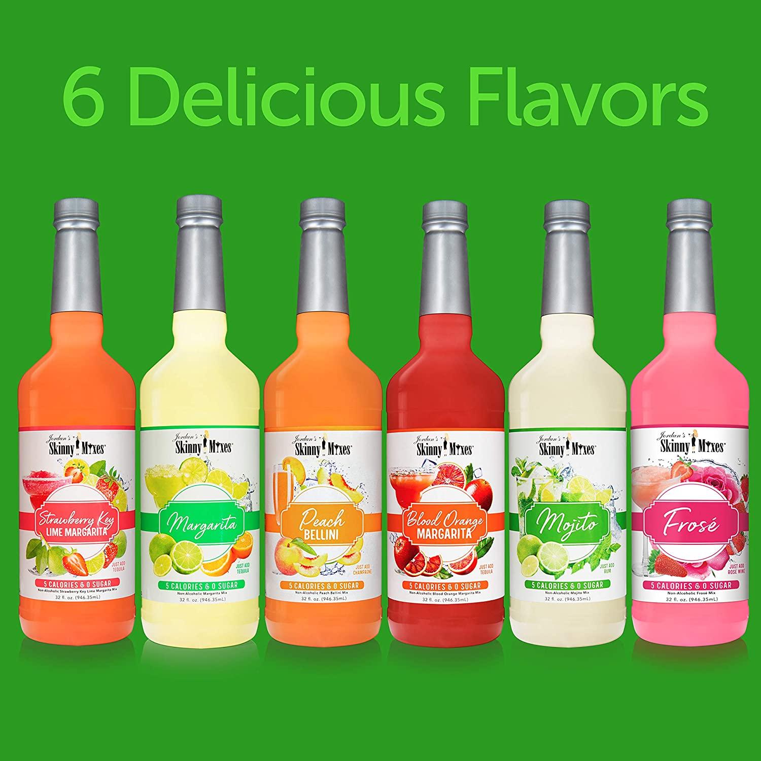 Jordan's Skinny Mixes Cocktail Party in a Box Sugar Free Cocktail Flavoring  Mixers 32 Ounce Bottle (Pack of 6)