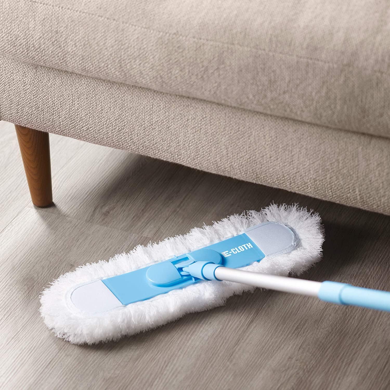 E-Cloth Flexi-Edge Floor & Wall Duster, Reusable Dusting Mop for Floor  Cleaning, Floor Cleaner Ideal for Harword, Tile, Laminate and Other Hard  Surfaces, 100 Wash Guarantee, 1 Pack Blue and Silver Old