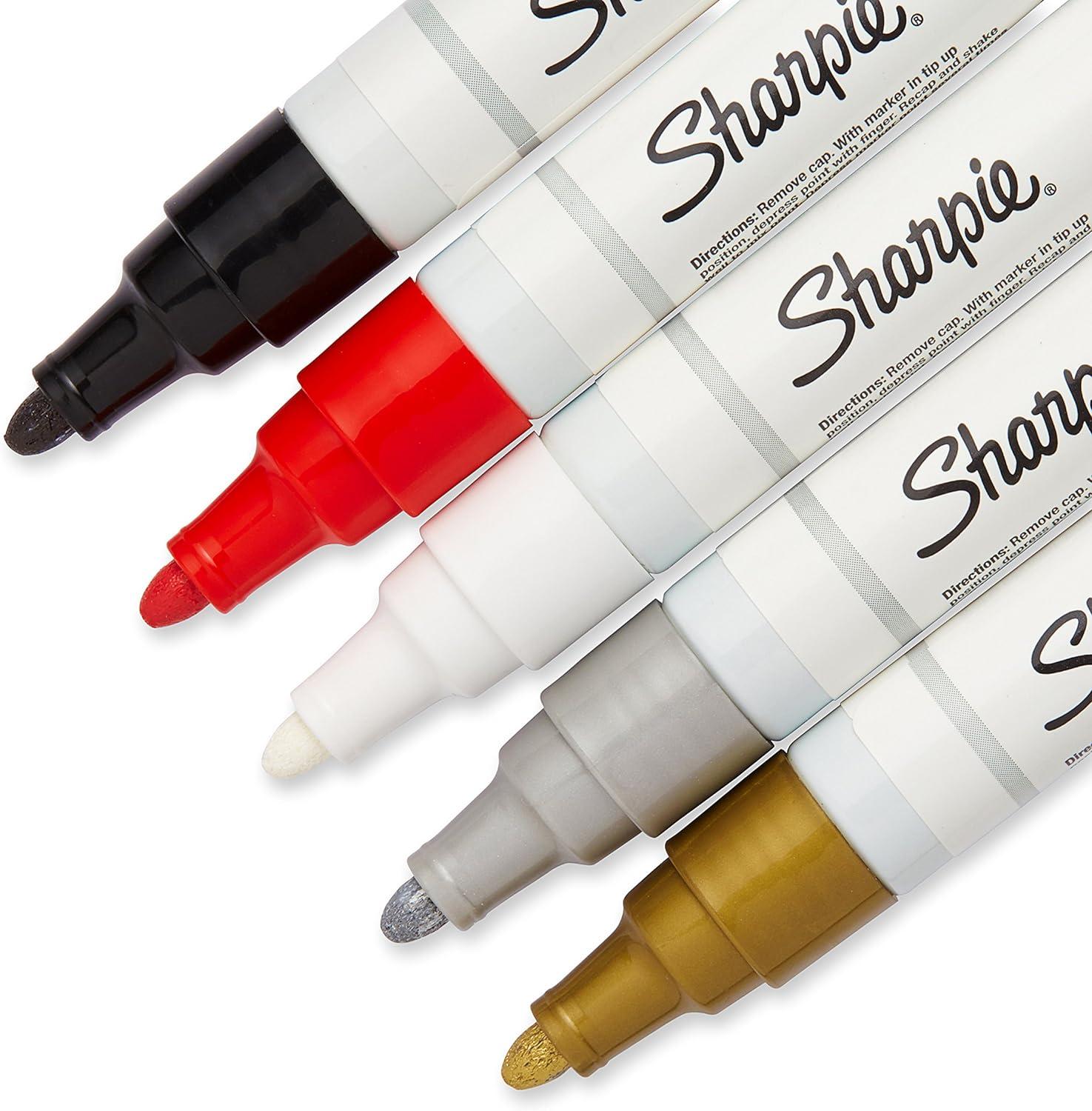  Sharpie Oil-Based Paint Markers Fine Point Assorted Colors 8  Pack : Arts, Crafts & Sewing