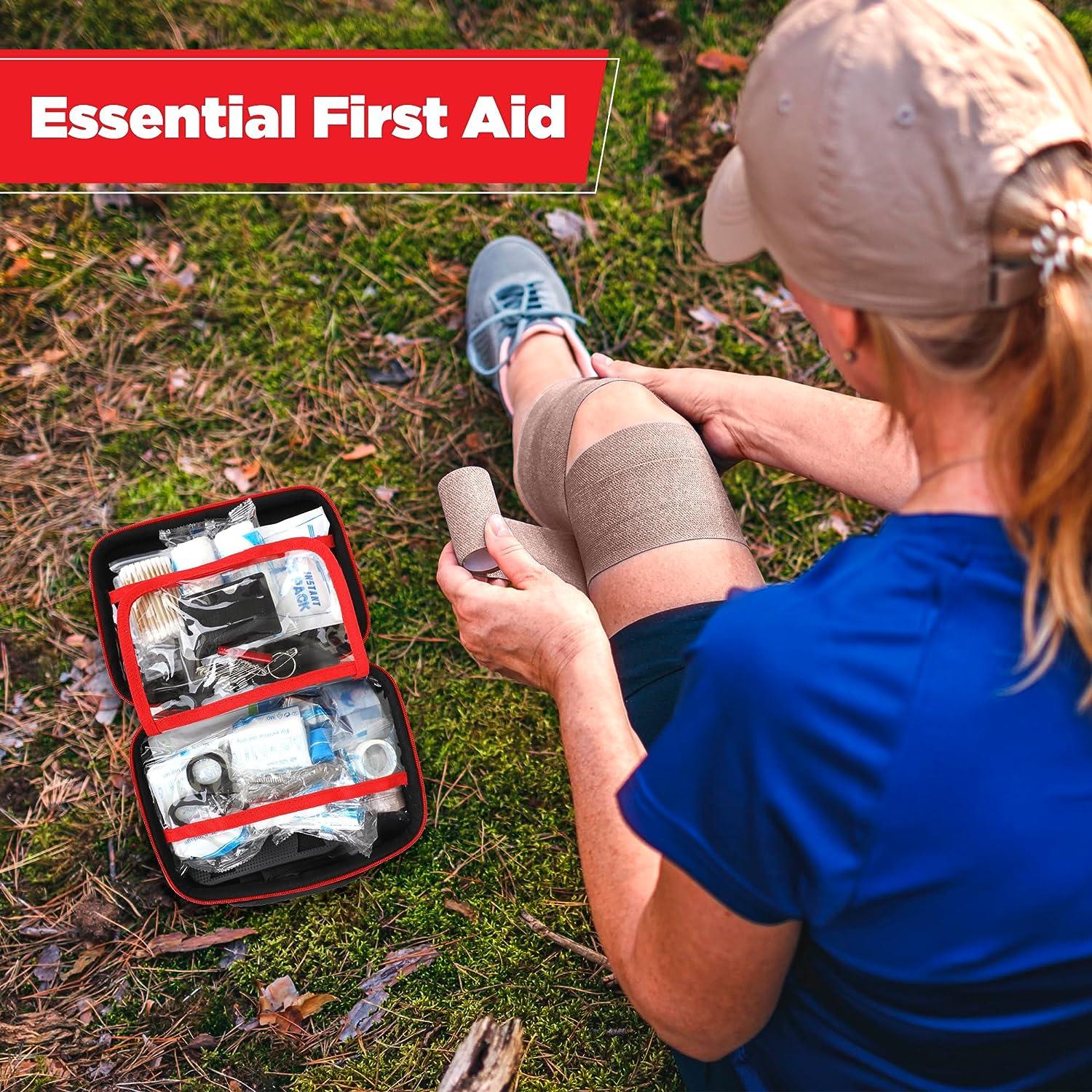 First Aid Kit 230 Piece, Waterproof, All Purpose Use Outdoor, Indoor, Car,  Hiking, Office, Kitchen