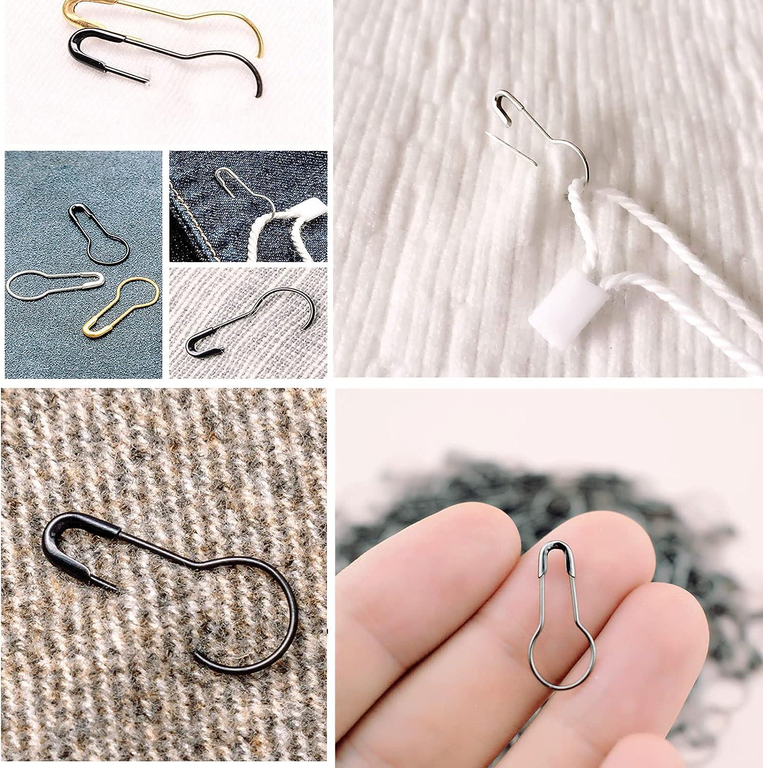 1000 pcs Small Safety Pins for Clothes Black Bulk Blub Pin for