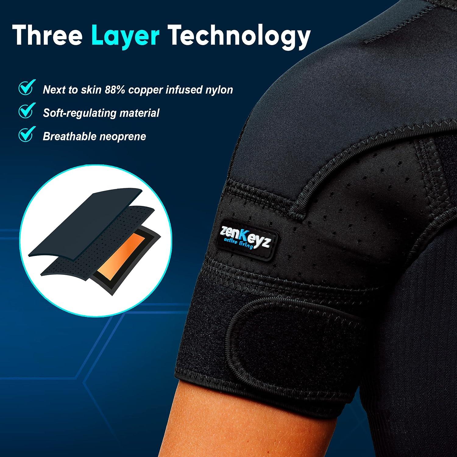 Shoulder Protector, Men Women Adjustable Breathable Sports Care Single  Shoulder Support Wrap Belt Band Pads Bandage (Color : Blue) 