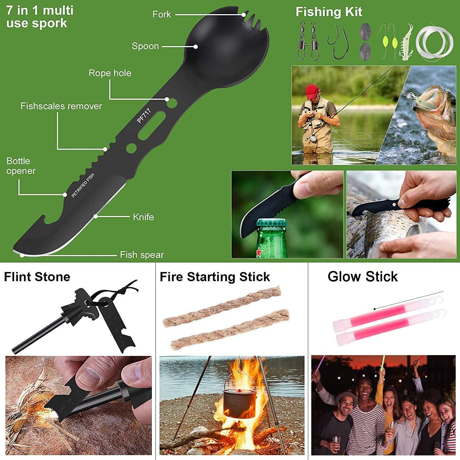 Emergency Survival Kit Professional Survival Gear Tool First Aid Supplies  For Camping High Quality