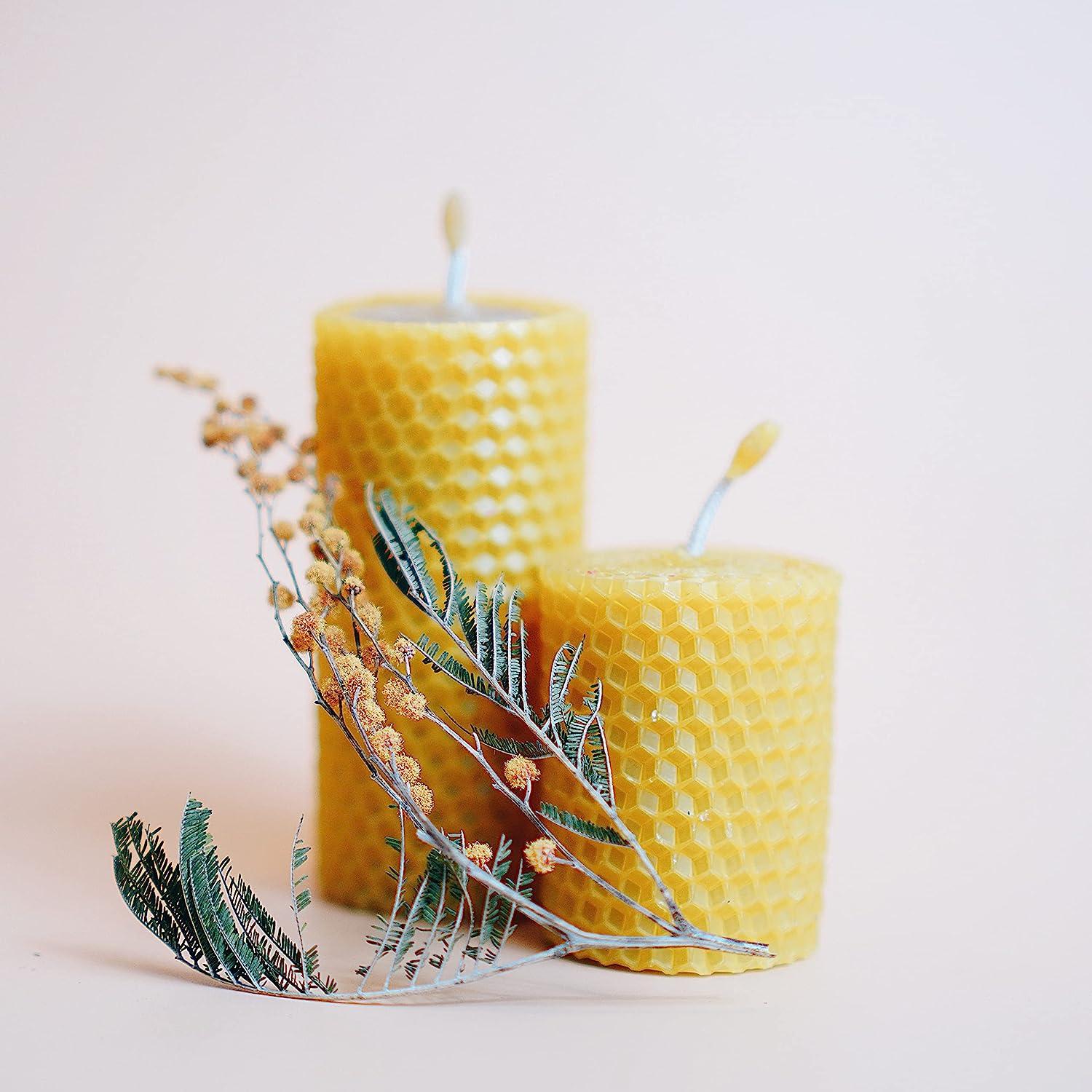Pure Beeswax Candle Pillar, Natural Bees Wax Candles, Cool Candles,  Decorative Candles, Aesthetic Candles, Shaped Candles, Homemade Candles