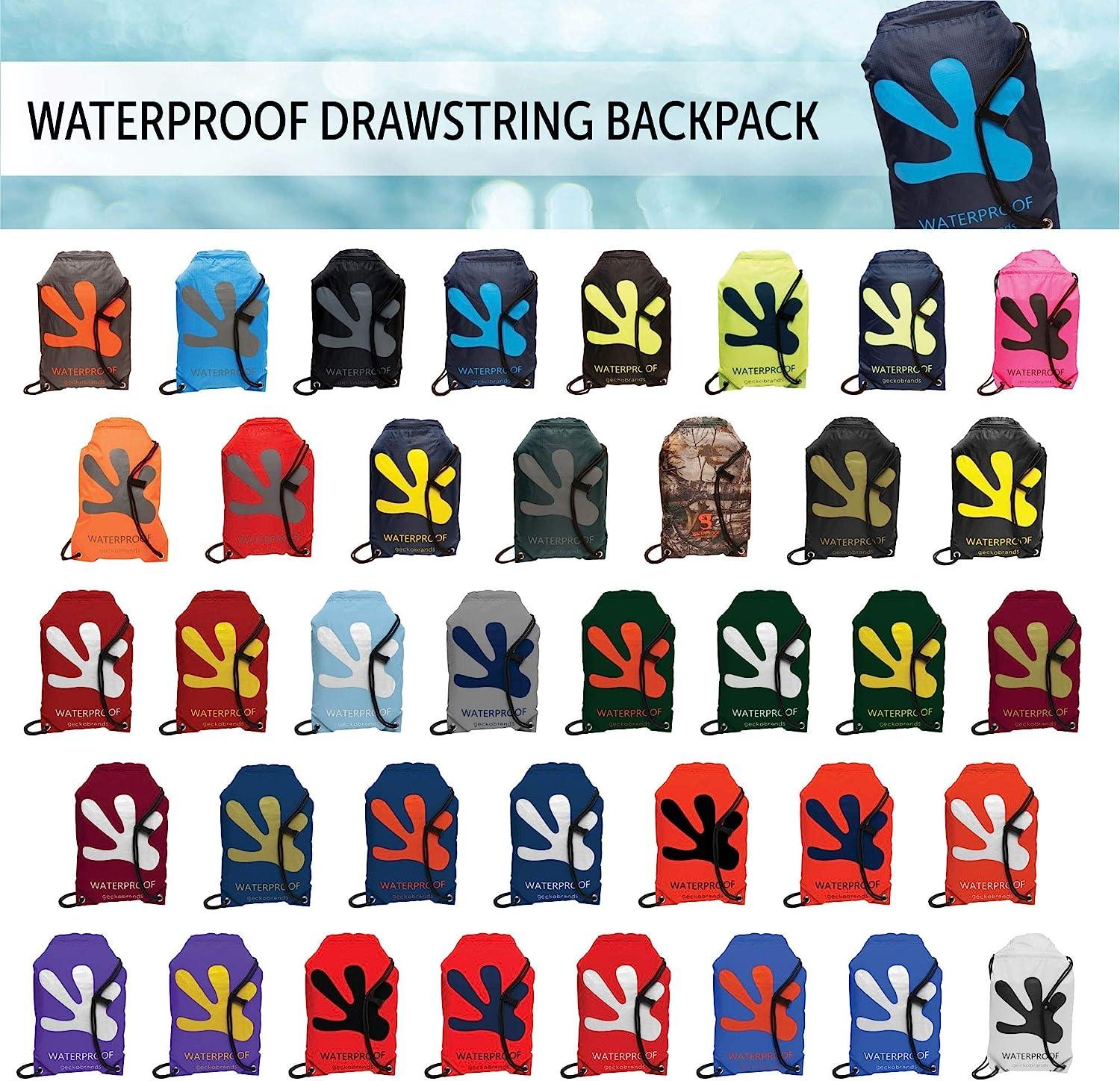 Geckobrands  Waterproof 10L Drawstring Backpack