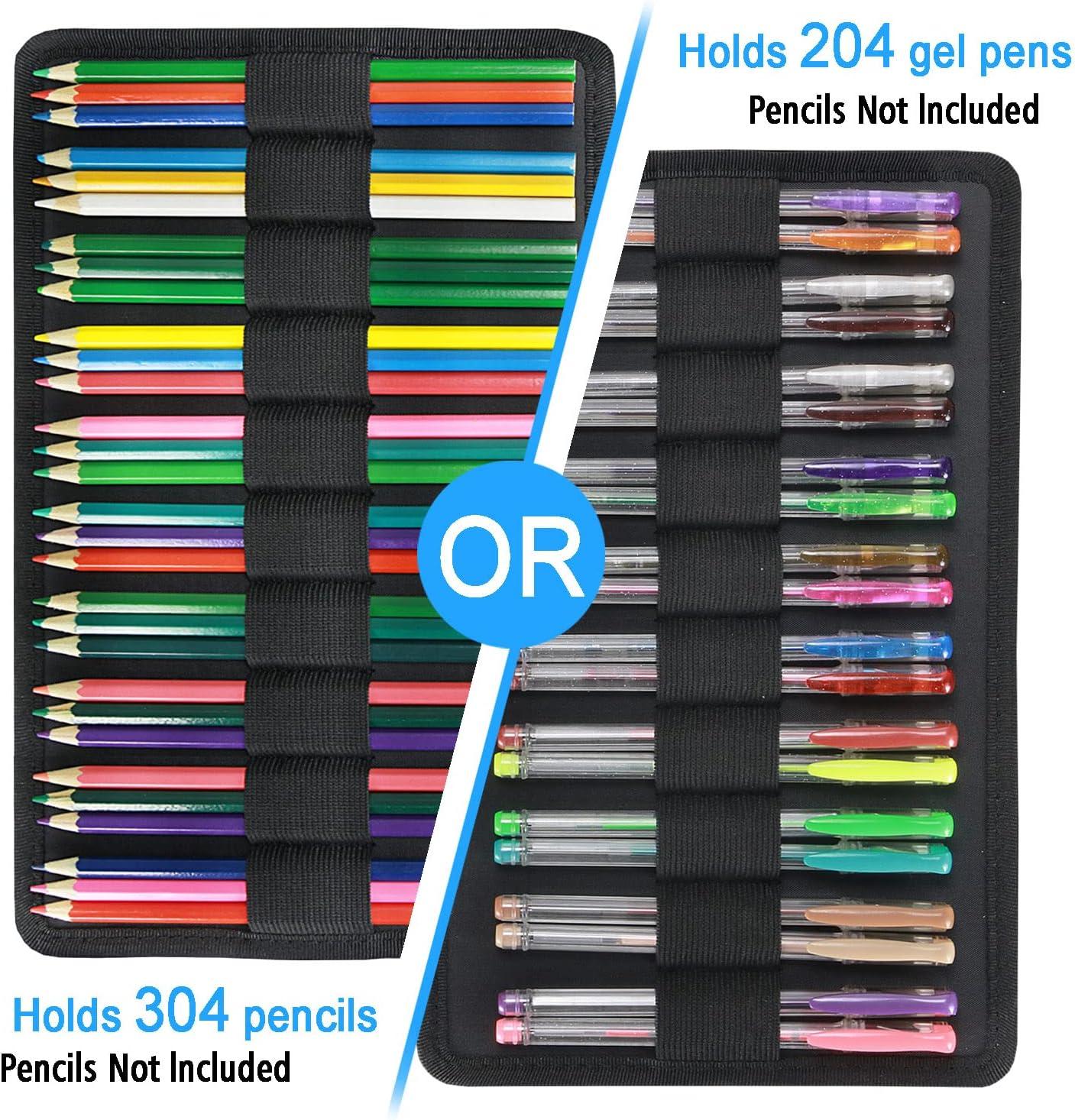 YOUSHARES Organizer Color Pencil 480 Slots - Pen Case Organizer with Handy  Wrap & Zipper, Multilayer Holder for Prismacolor Colored Pencils & Gel Pen