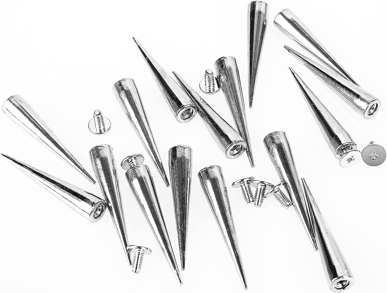 ULTNICE Metal Cone Spikes Screwback Studs DIY Leather Craft Punk Rivets  7x14mm () - 100 Pieces - Metal Cone Spikes Screwback Studs DIY Leather  Craft Punk Rivets 7x14mm () - 100 Pieces .