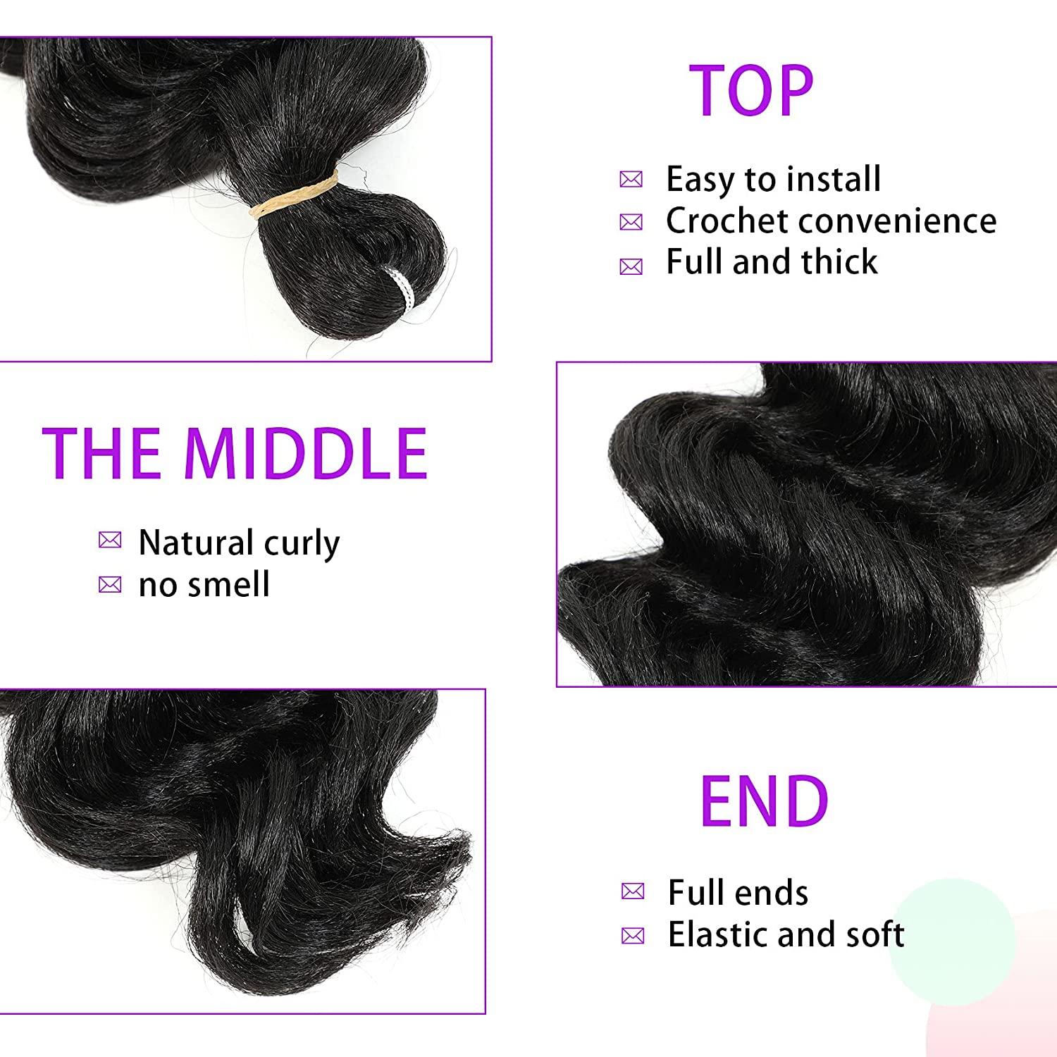 Ocean Wave Crochet Hair Deep for Black WomenOcean Braids Synthetic Braiding  Extensions 8 Packs (9 Inch (Pack of 8) , T27)