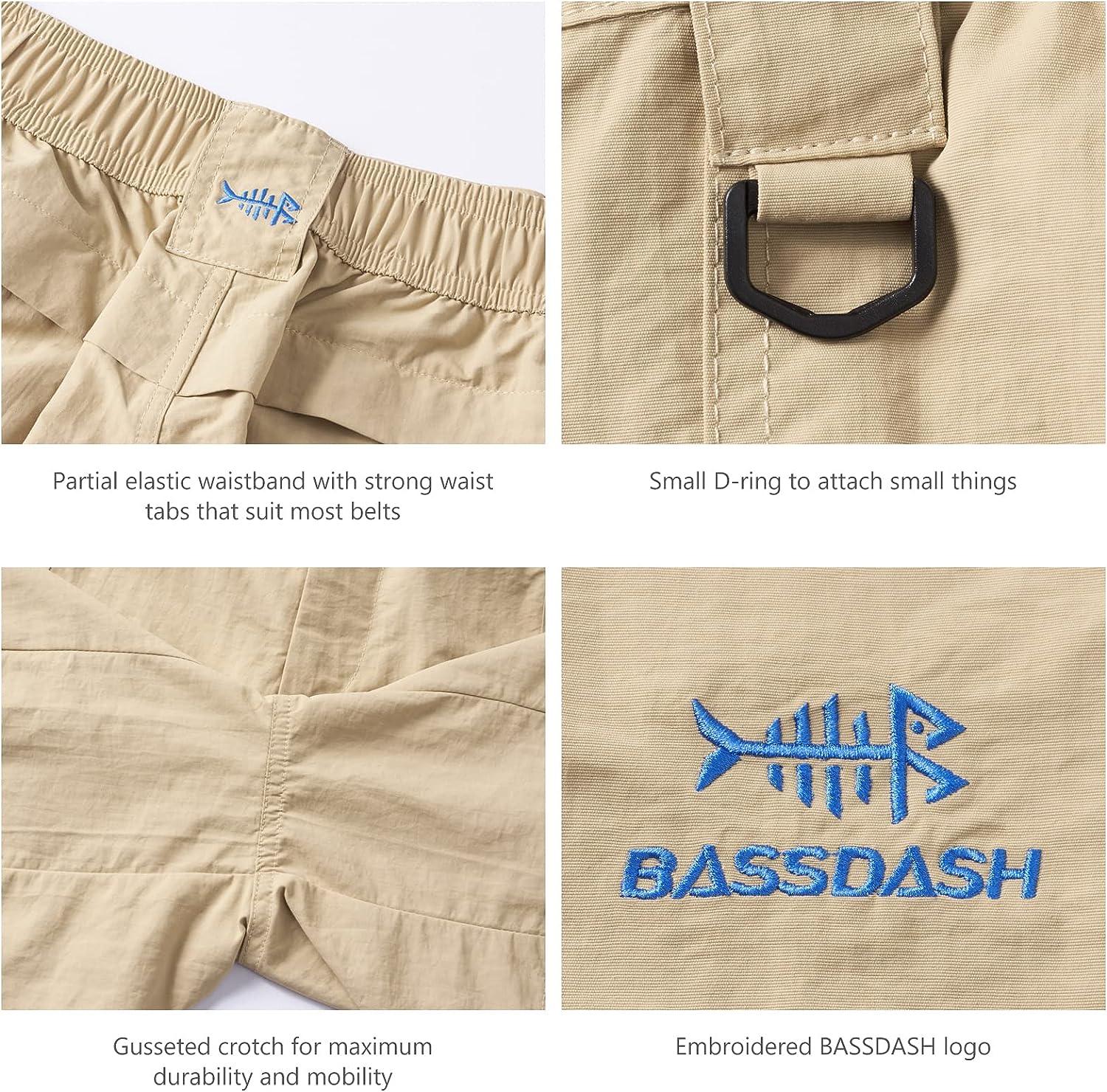 Bassdash Men's 6 Fishing Shorts UPF 50+ Water Resistant Quick Dry Hiking Cargo Shorts with Multi Pocket