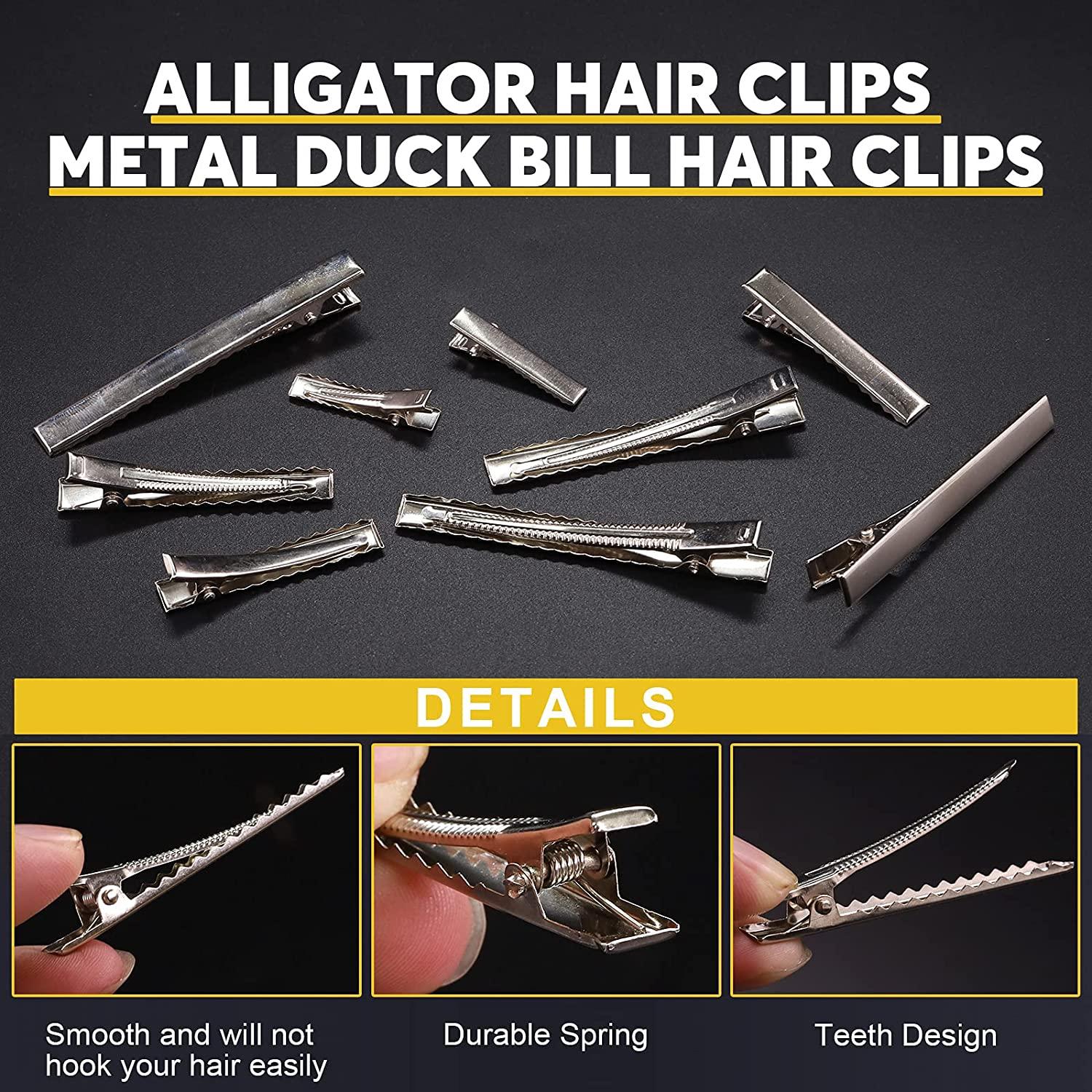 Mardatt 200Pcs 1.25 inch/ 3.2 cm Alligator Hair Clips Bulk Silver
