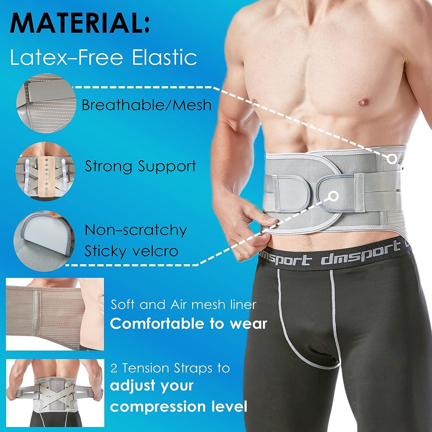 BraceAbility Plus Size Low Back Brace - Compression Lower Back Support Belt  for Sciatica, Heavy Lifting at Work, Herniated Disc, Workouts, Sleeping