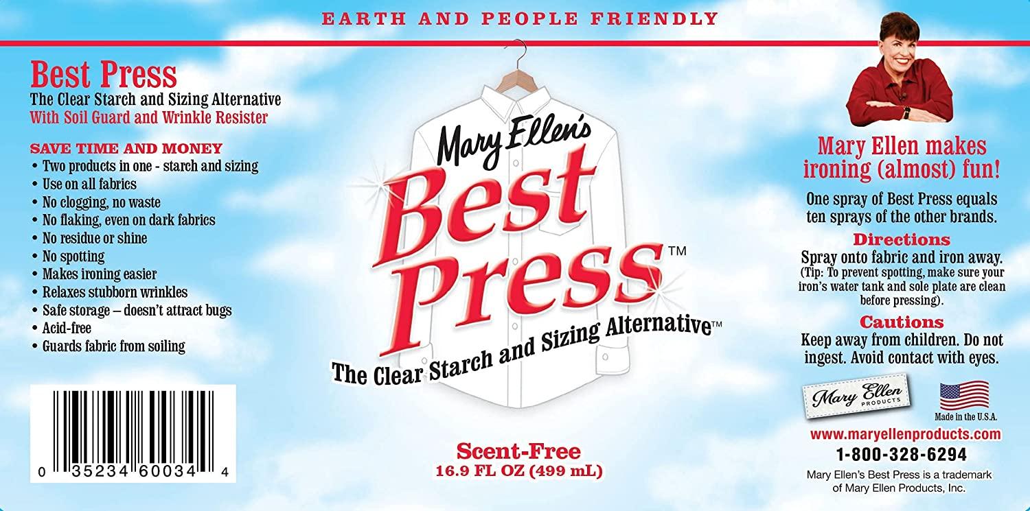 Best Press From Mary Ellen Non Starch Ironing Starch Alternative
