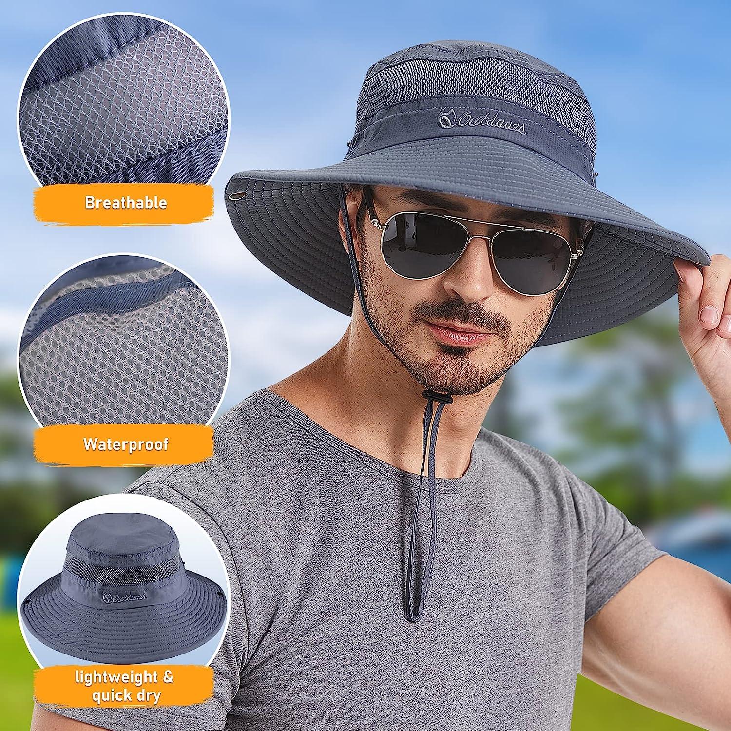 Plarmod Sun Fashing Hat for Men, 3.5 Wide Brim Cools Super Wide