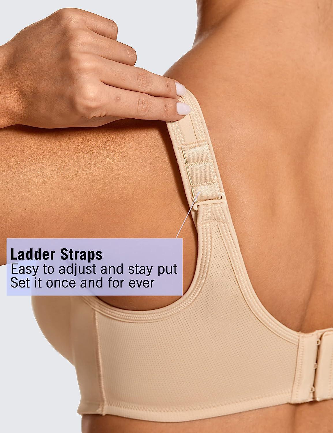 SYROKAN Adjustable Strap Sports Bras for Women