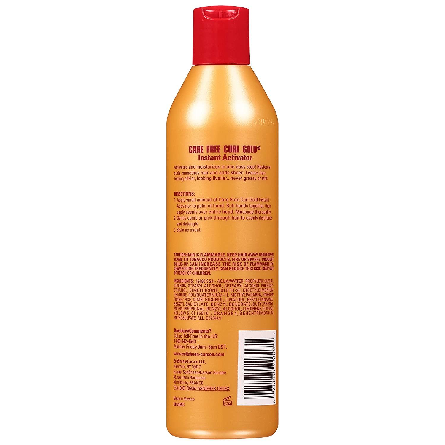 Softsheen Carson Care Free Curl Gold Instant Activator For Natural And Curly Hair Softens And