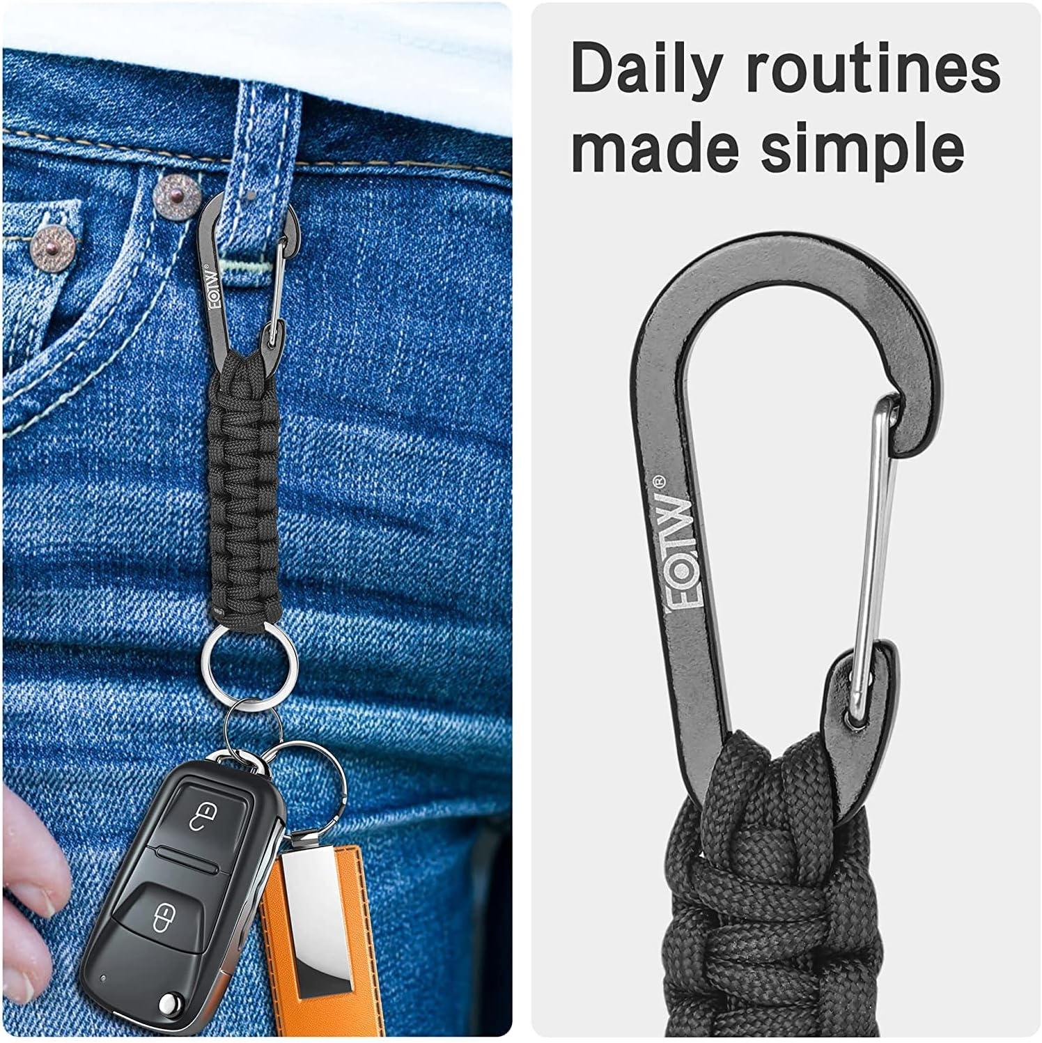 Carabiner for Keys. Key Chain with Ring Stock Photo - Image of