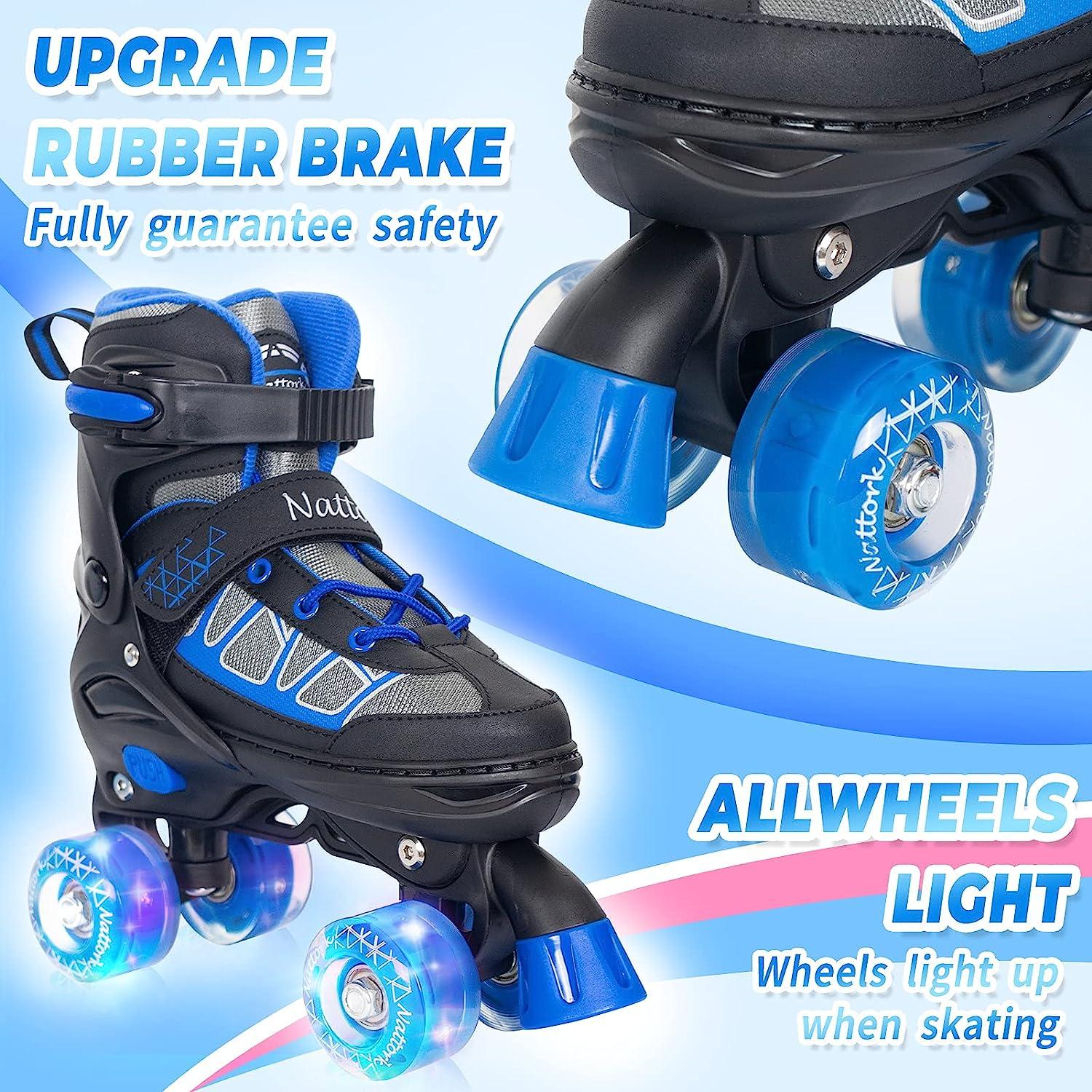 Nattork Kids Roller Skates for Boys & Girls , 4 Size Adjustable