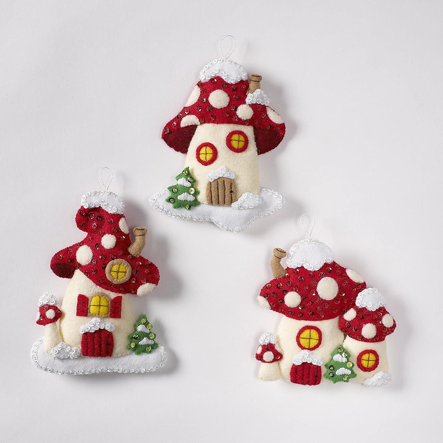 Felt Ornaments Applique Kit - Gingerbread Santa From Bucilla