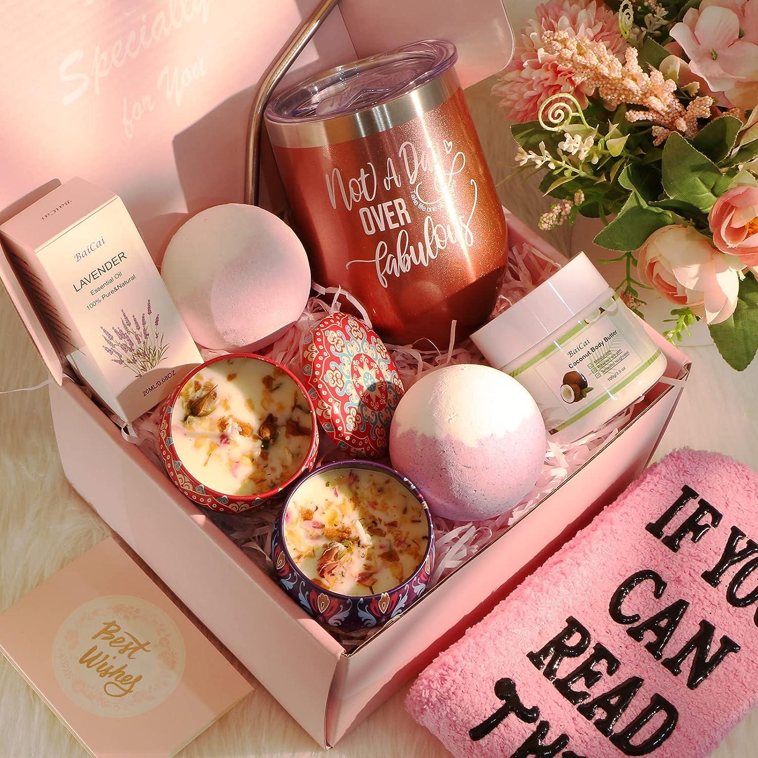 Amazon.com: Birthday Gifts for Women, Relaxing Spa Gift Box Basket For Her  Mom Sister Best Friend Unique Happy Birthday Bath Set Gift Ideas Mothers  Day Gifts From Daughter Son 30th 40th 50th