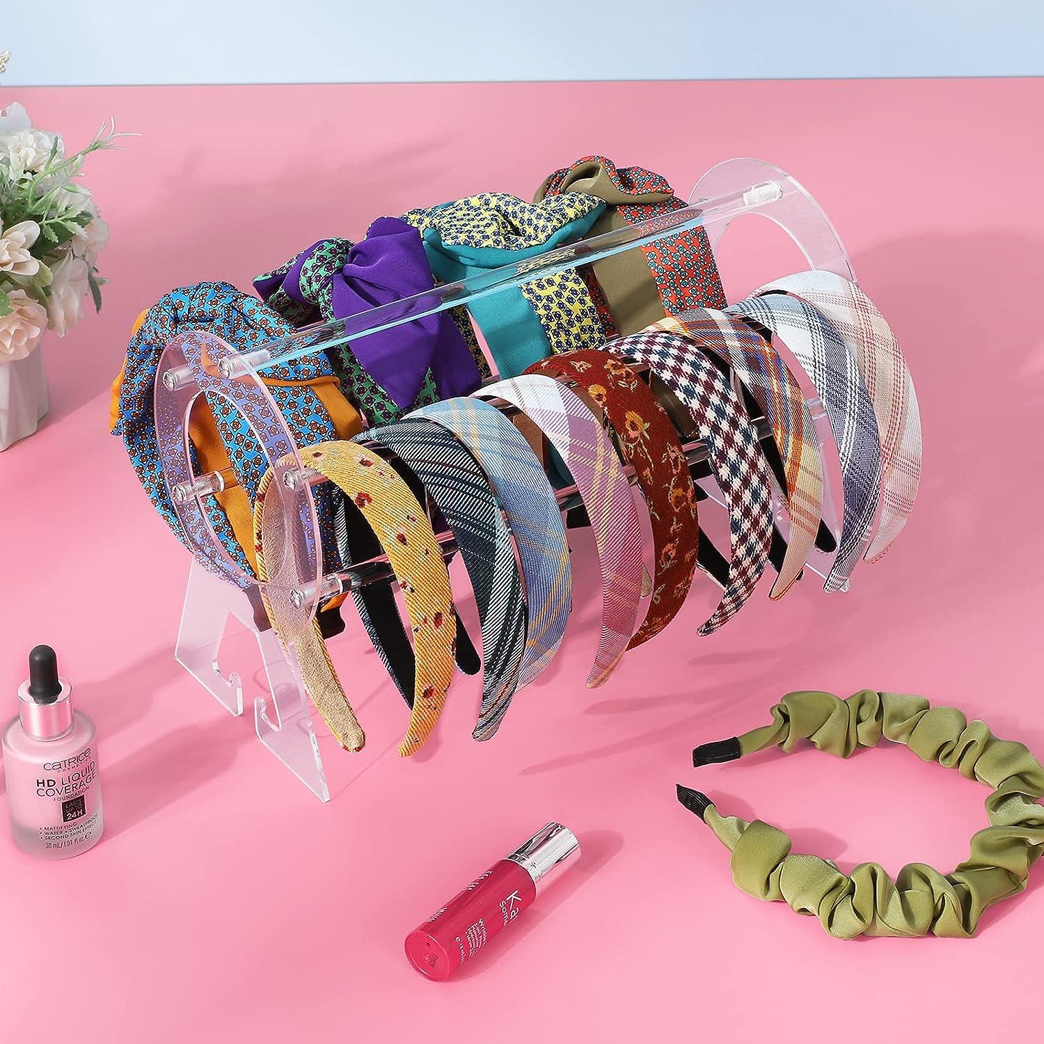 Acrylic Headband Organizer Scrunchie Holder, 2-Tier Clear Hair Tie Storage  Headband Holder Display Stand, Hair Accessories Organizer for Baby Girls  and Women - Yahoo Shopping