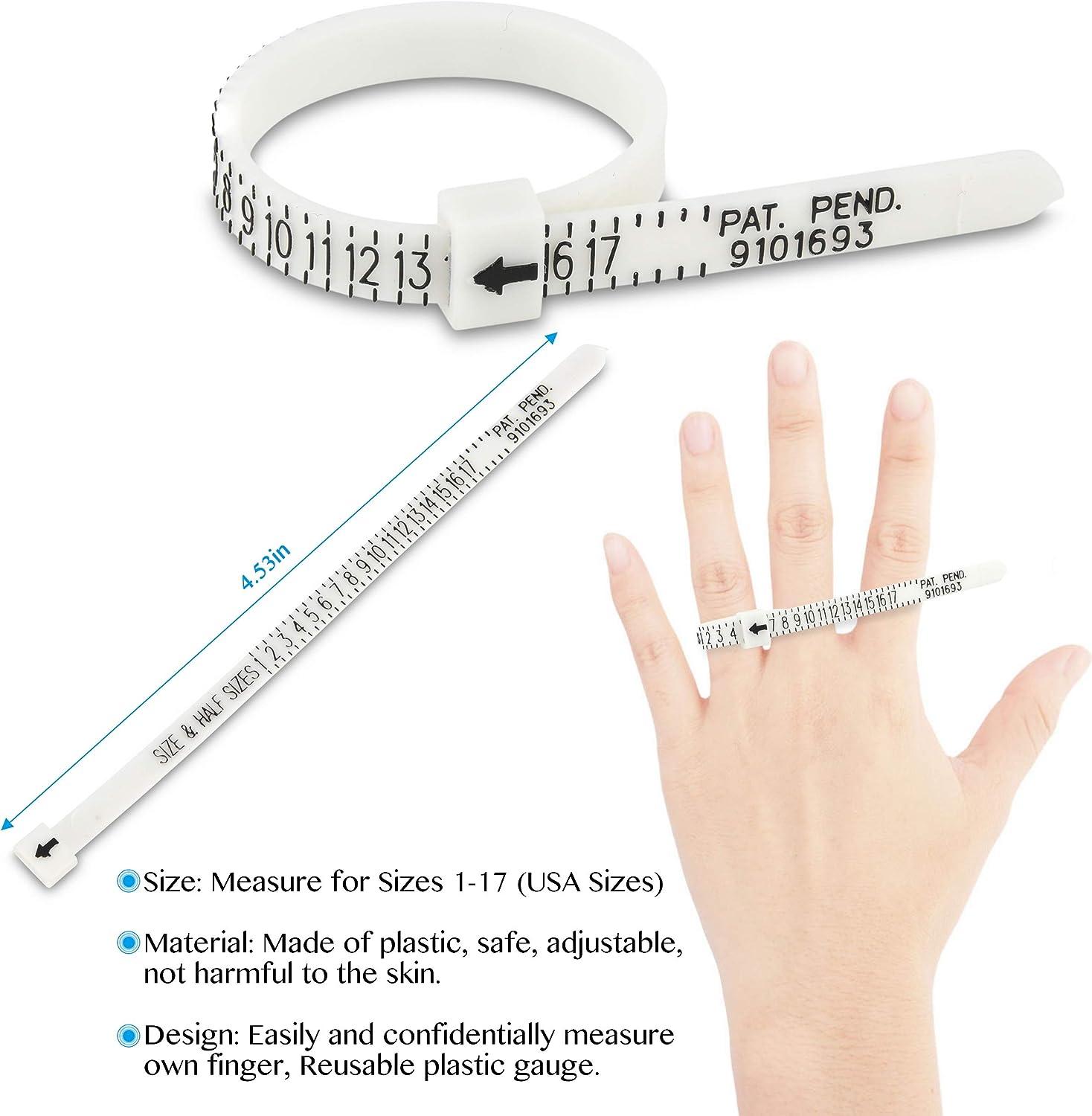 reusable plastic ring sizer - multisizer, measuring tool, finger