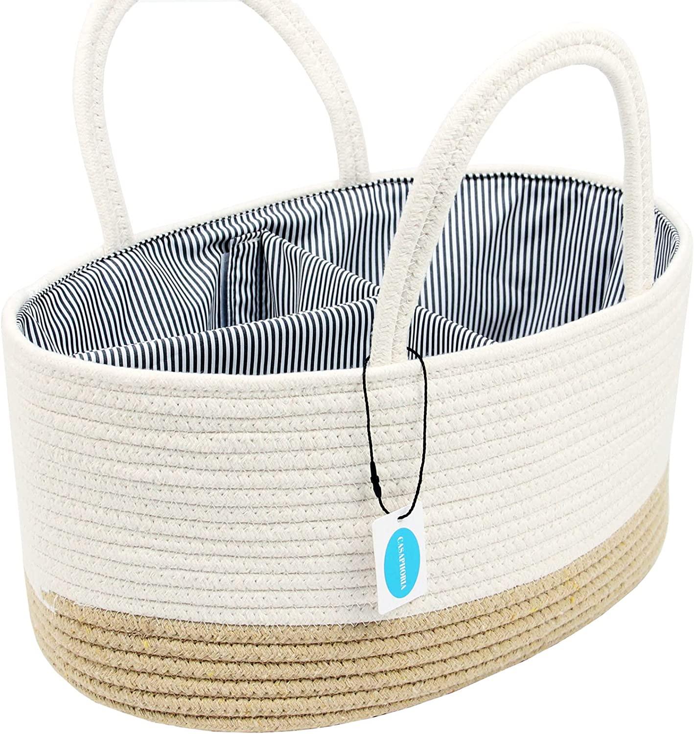 Nursery Storage Basket, Diaper Caddy Organizer, Nursery Oval