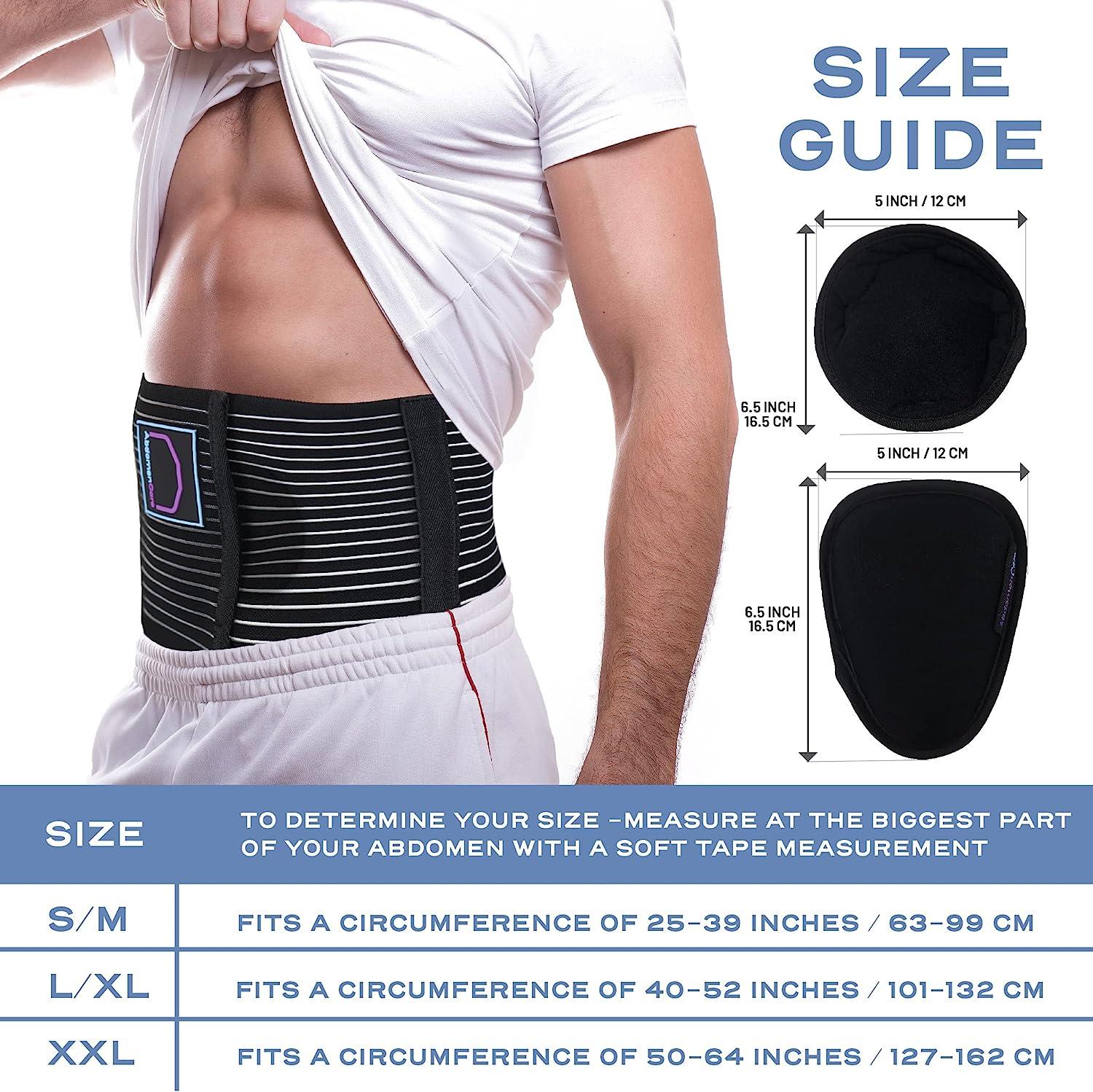 Belltop - Umbilical hernia belt for women and men - Hernia support for men  with compression pad (inguinal, ventral, belly button) - Abdominal binder  for hernia post surgery and postpartum (S/M) 