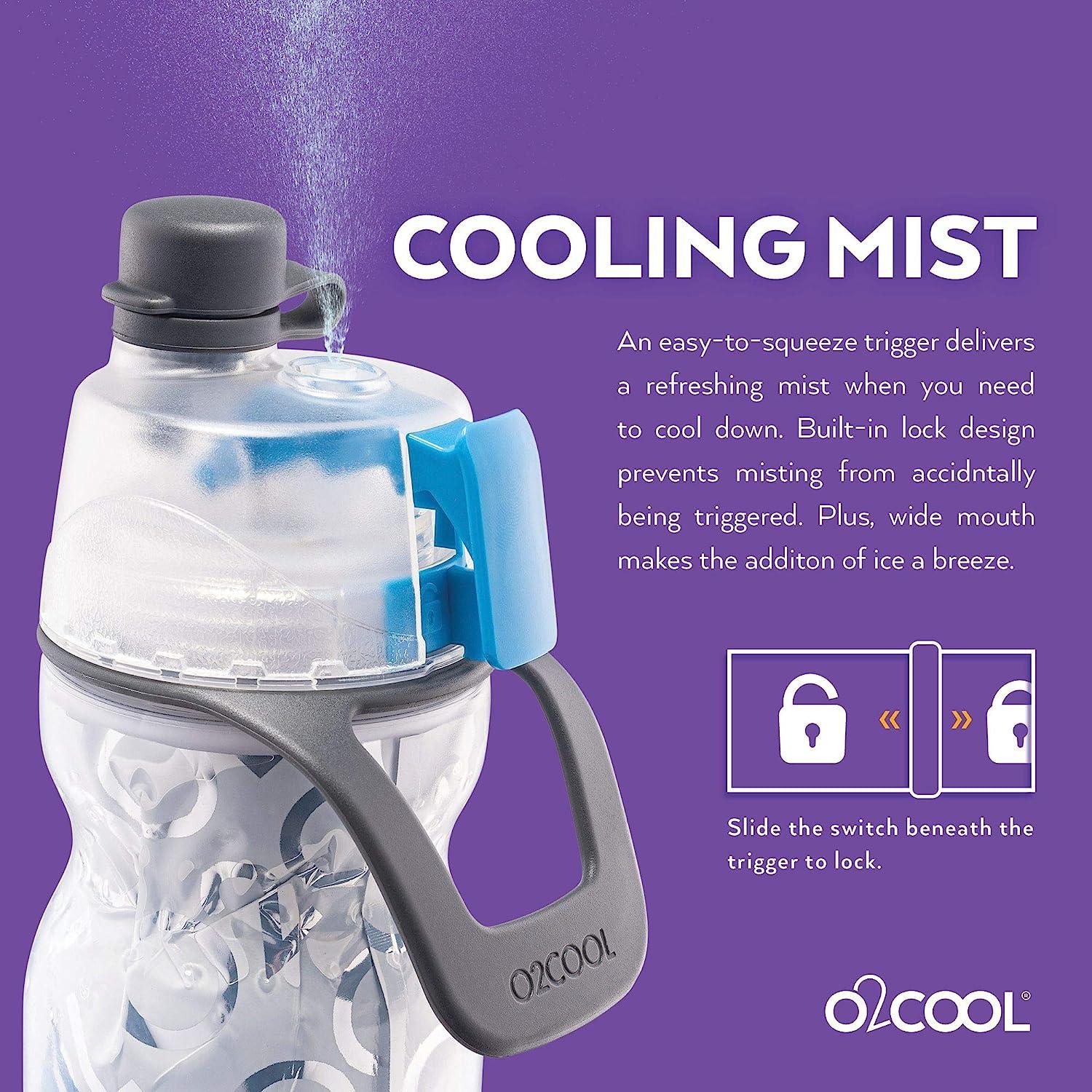 O2COOL Mist 'N Sip Misting Water Bottle 2-in-1 Mist And Sip Function With  No Leak Pull Top Spout Kid…See more O2COOL Mist 'N Sip Misting Water Bottle