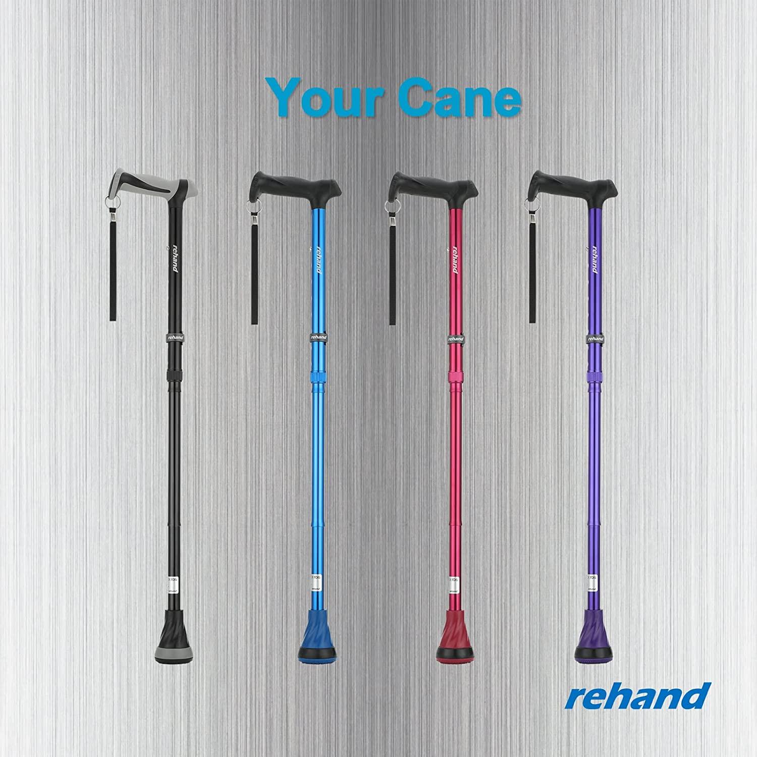 Rehand All Terrain Walking Cane, Colorful Foldable Walking Sticks for  Seniors & Adults, Pivot Tip and Heavy Duty Mobility Aid, Collapsible Cane  for Men & Women Romance Purple
