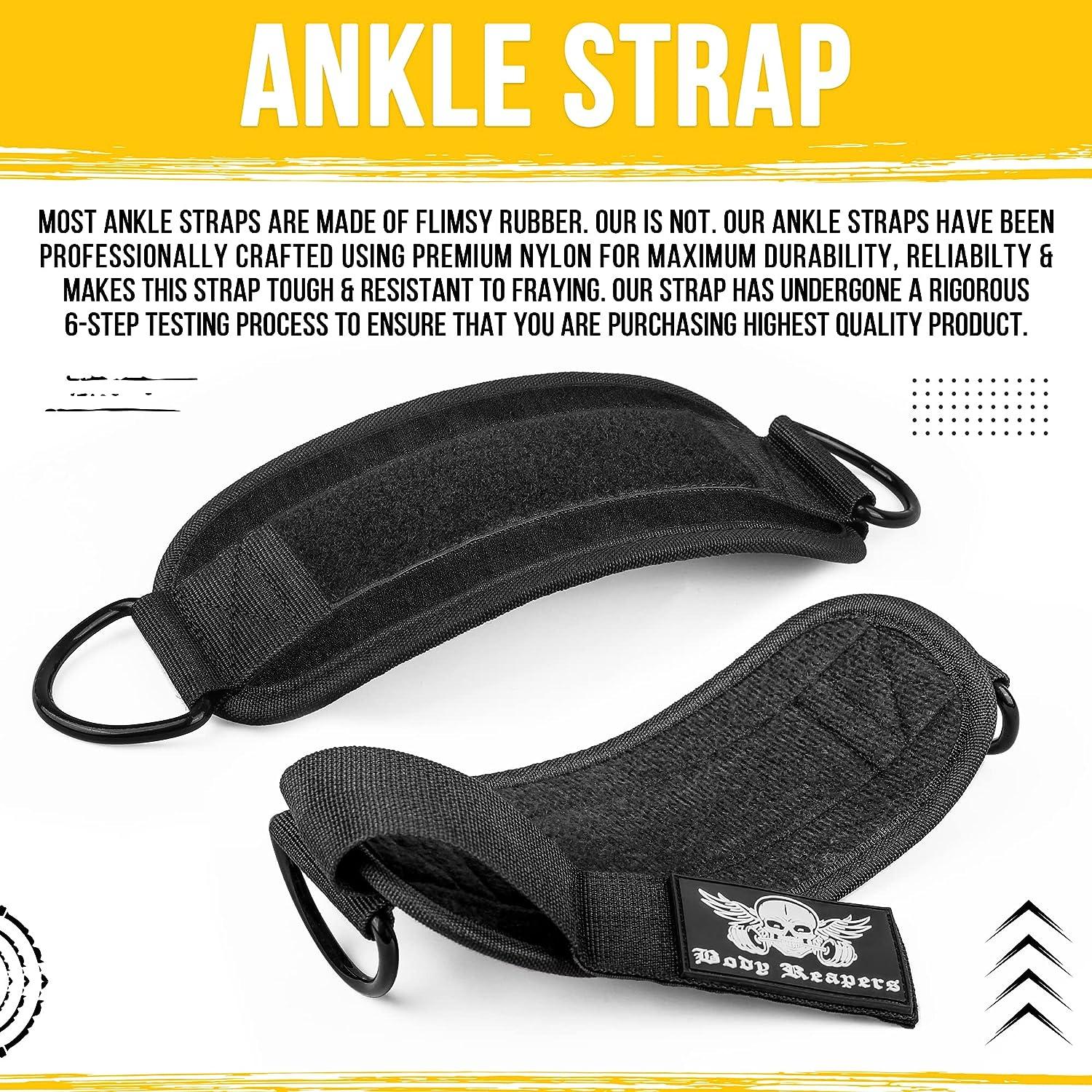 Body Reapers Gym Ankle Strap for Cable Machine, Adjustable Ankle Straps for  Working Out, Neoprene Padded for Glute kickbacks & Lower Body Exercises,  Ankle Cuffs for Men & Women Gym Accessories Pair