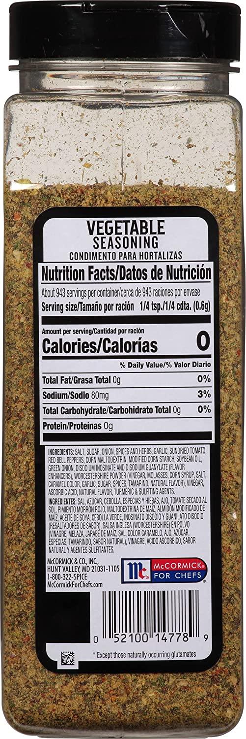 McCormick Grill Mates Vegetable Seasoning 20 oz.