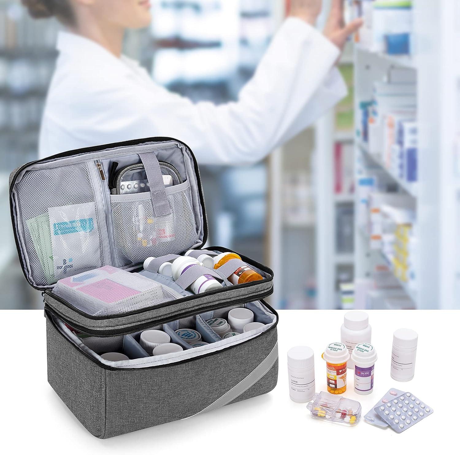Pill Bottle Organizer Medicine Storage Bag Medication Travel