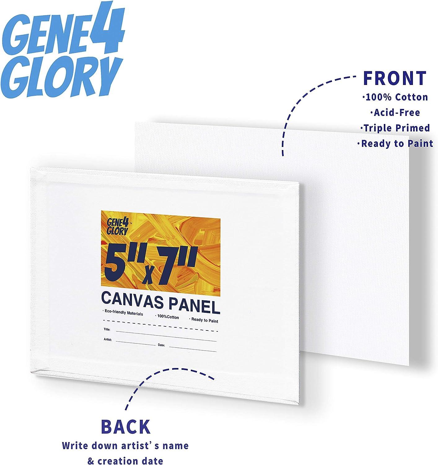 GENE4GLORY Canvas Panel 40 Pack - 8x10 Inch Artist Canvas Board for Painting  8x10