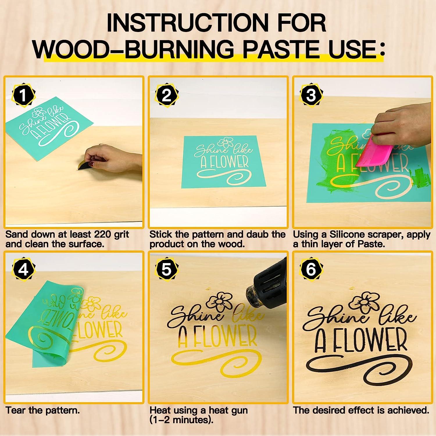 How to use wood burning paste. 