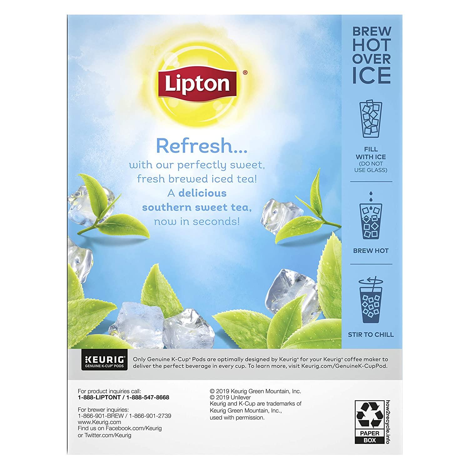  Lipton Iced Tea K-Cup Pods, Southernn Sweet Black Tea