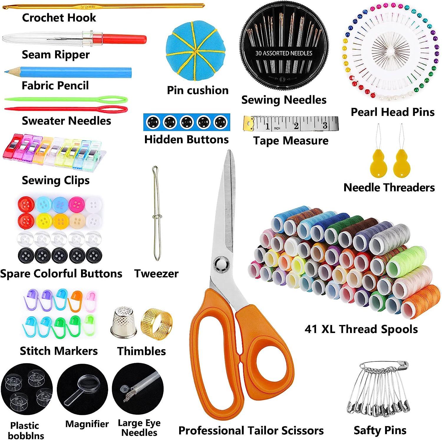 1 Pack Sewing Kit 200pcs Sewing Set Portable Sewing Accessories For  Beginners