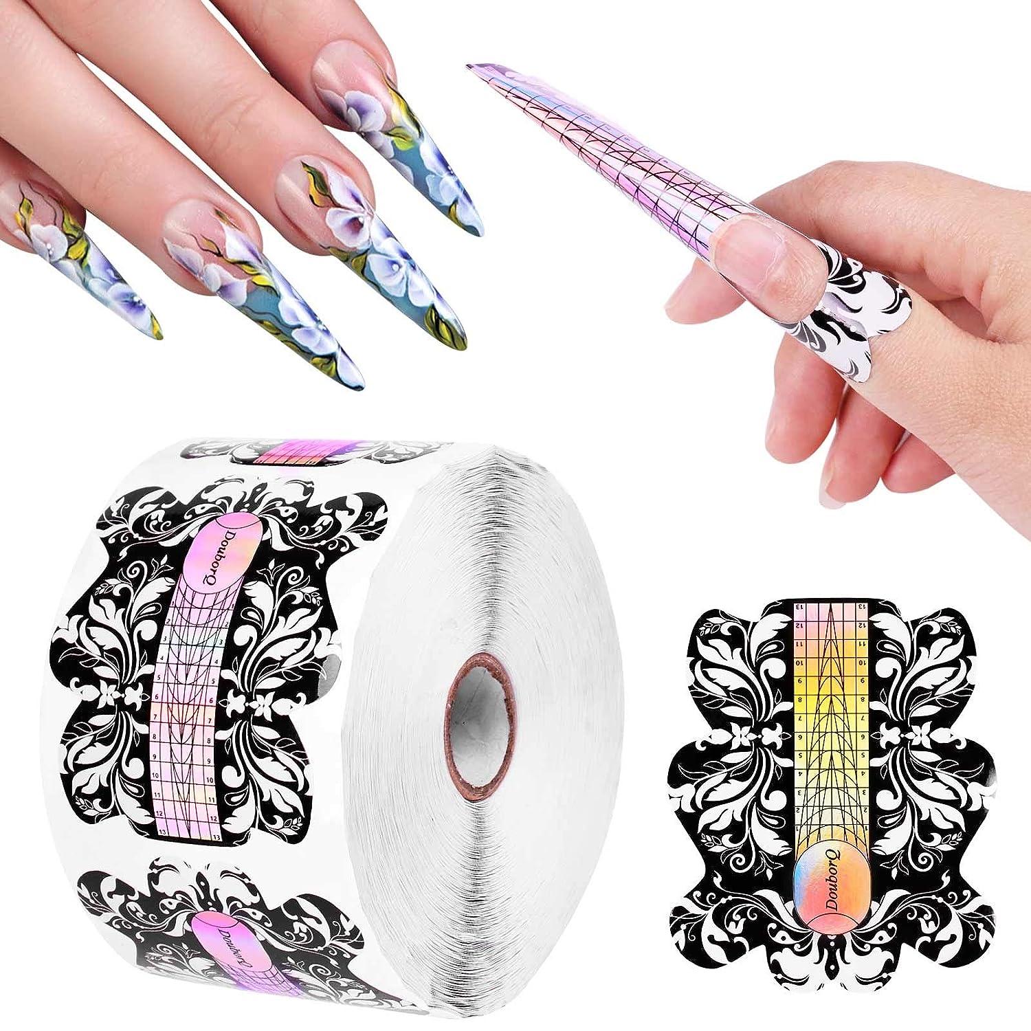 Nail Forms Nail Art Stickers Adhesive Extension Guide Acrylic Tips UV Gel  Tool