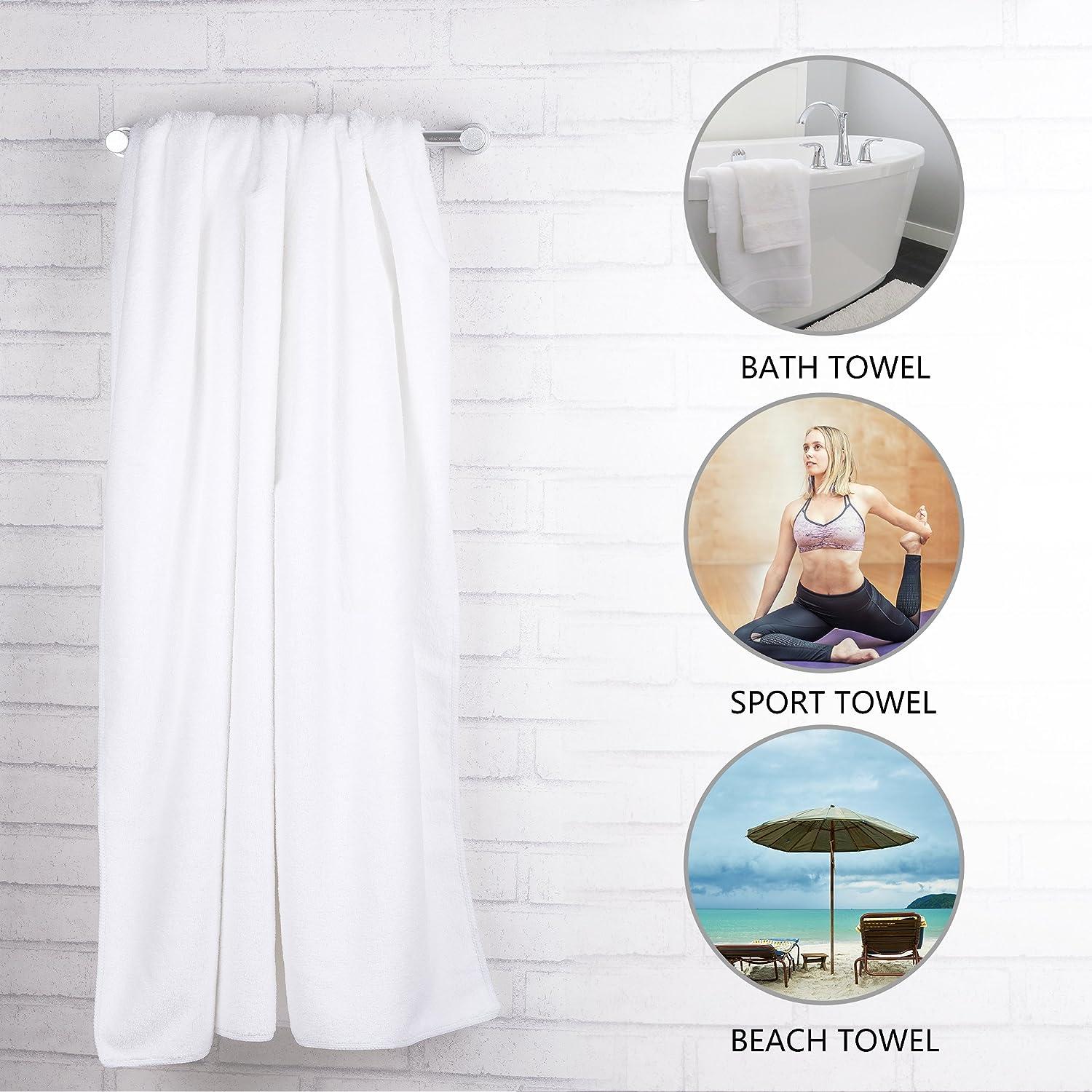 JML Bath Towels (2 Pack, 30x60), Microfiber Bath Towel, Luxury Hotel &  SPA Towel Sets - Super Soft and Absorbent, Lint Free, Fade Resistant  Oversized Bath Towel